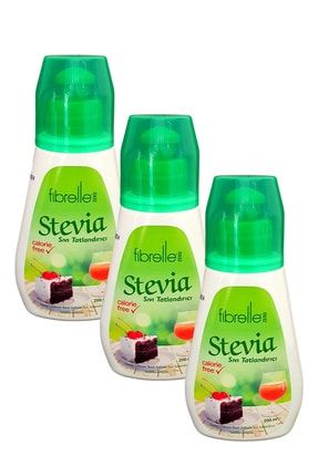 Stevia Sıvı Tatlandırıcı Sıfır Kalori 200 ml x 3 Adet 7276.3