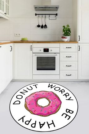 Donut Worry Djt Leke Tutmaz Yıkanabilir Kaydırmaz Mutfak Halısı 86832640177041