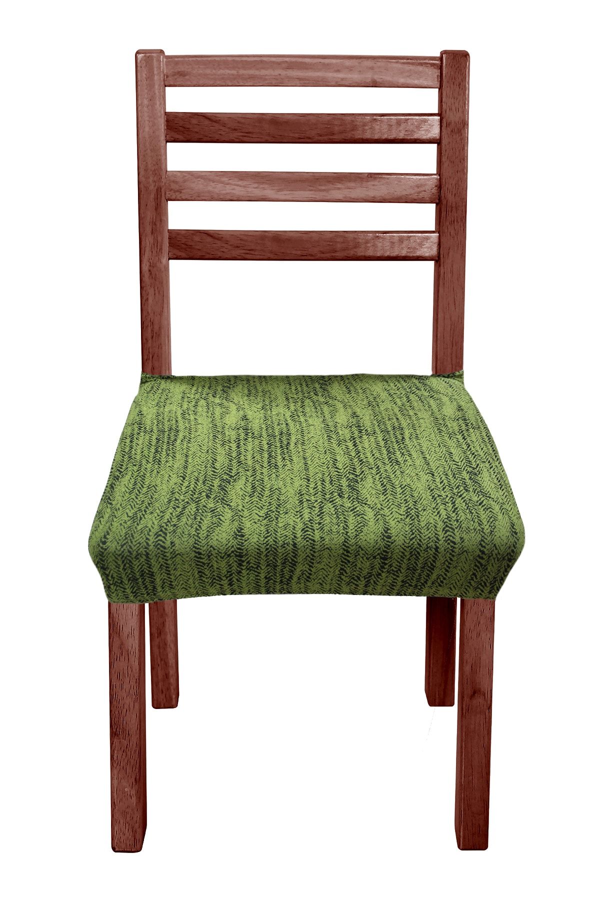 Lucy and Home-Husa de perna pentru scaune din 6 piese Jacquard Verde 1