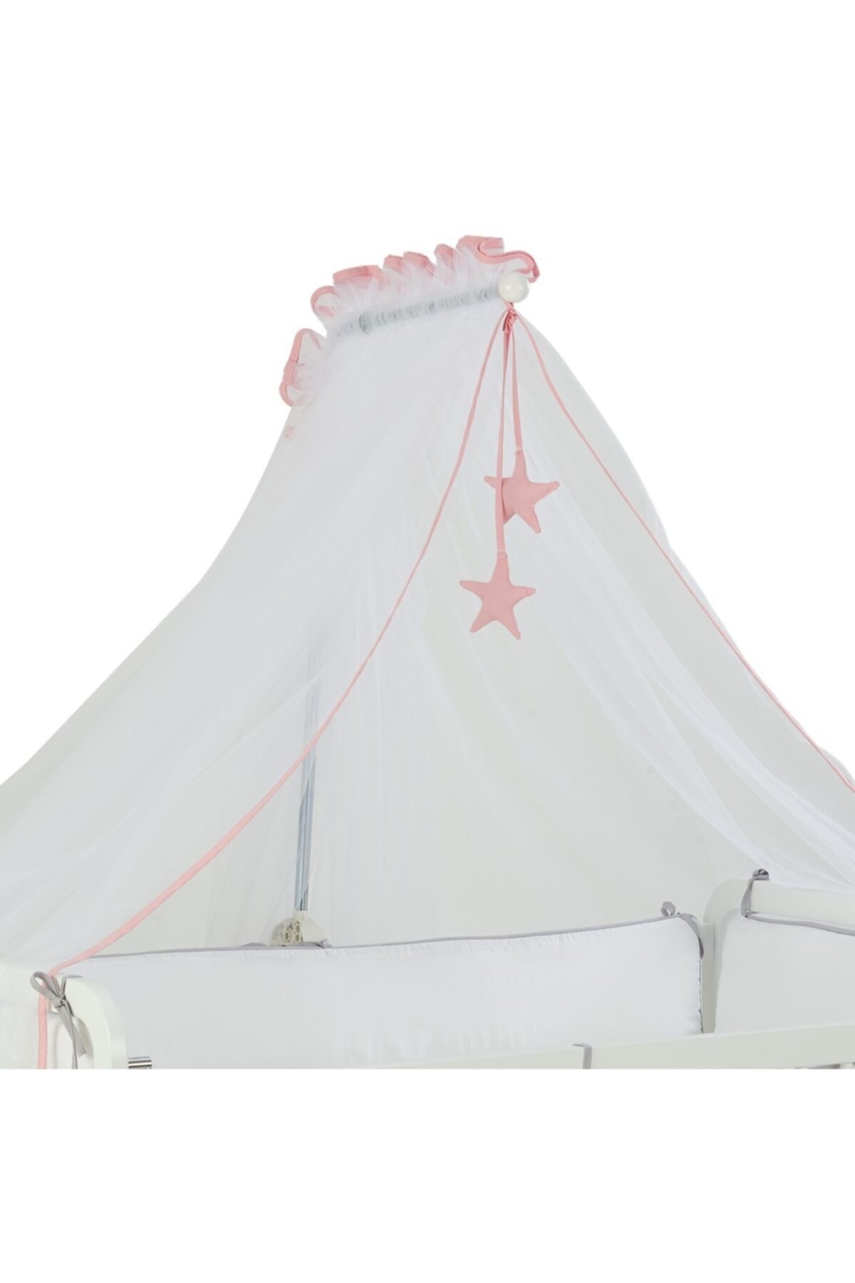 G&G baby Pembe Yıldızlı Beşik Cibinliği Ve Cibinlik Aparatı