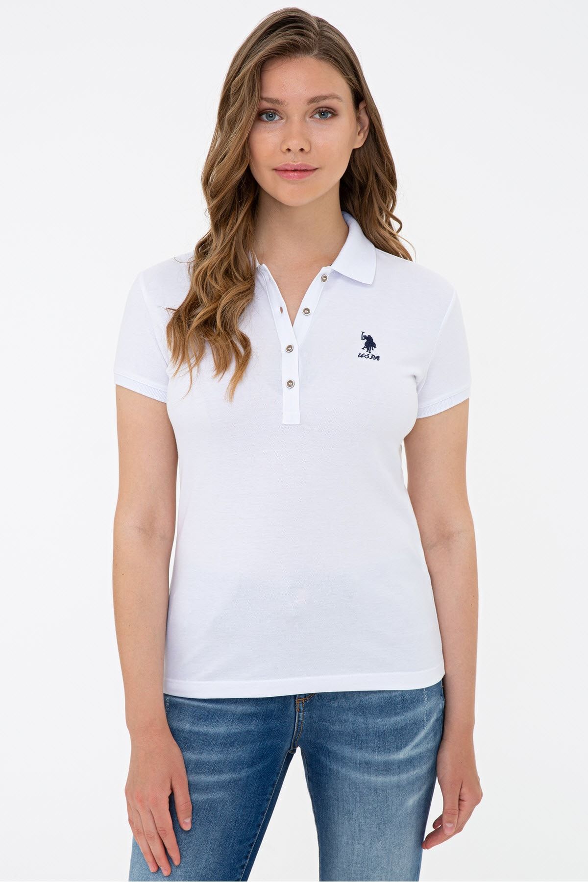 Us polo white t shirts hot sale women's