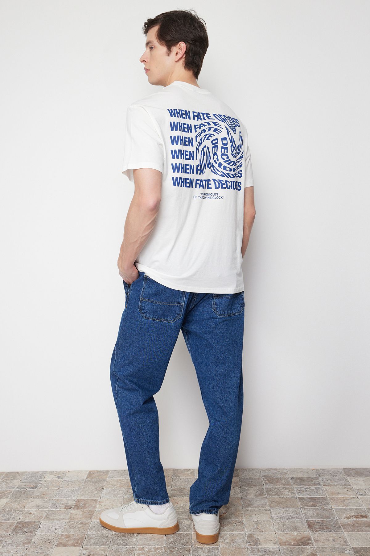 Trendyol Collection-Plus Size Ecru Oversize/Wide Cut 100% Cotton T-Shirt Tmnss24Bf00014 7