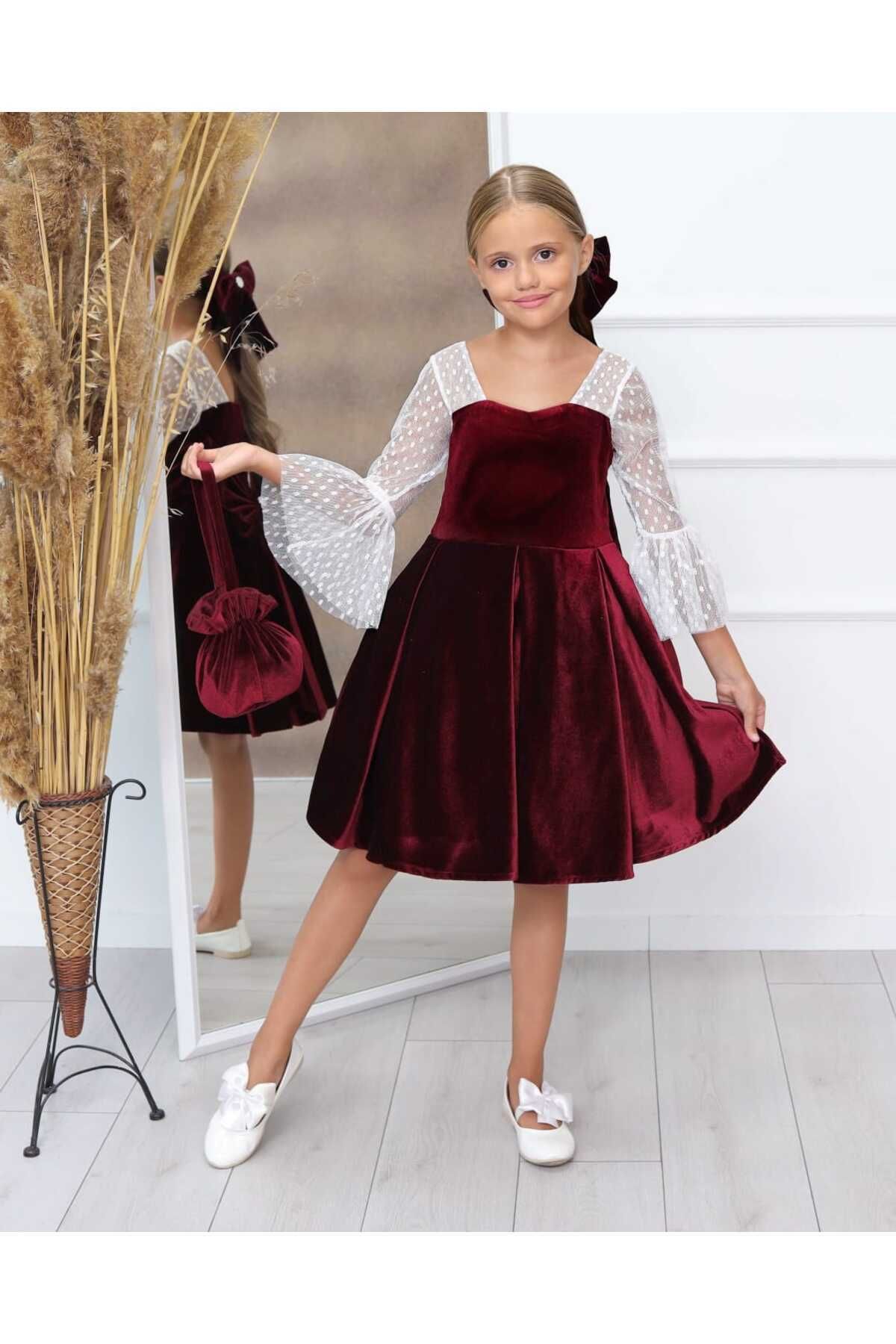 By Feyza Kids Collection ПЛАТЬЕ ДЛЯ ДЕВОЧКИ VELVET TYCZ6O88MN169568577055526