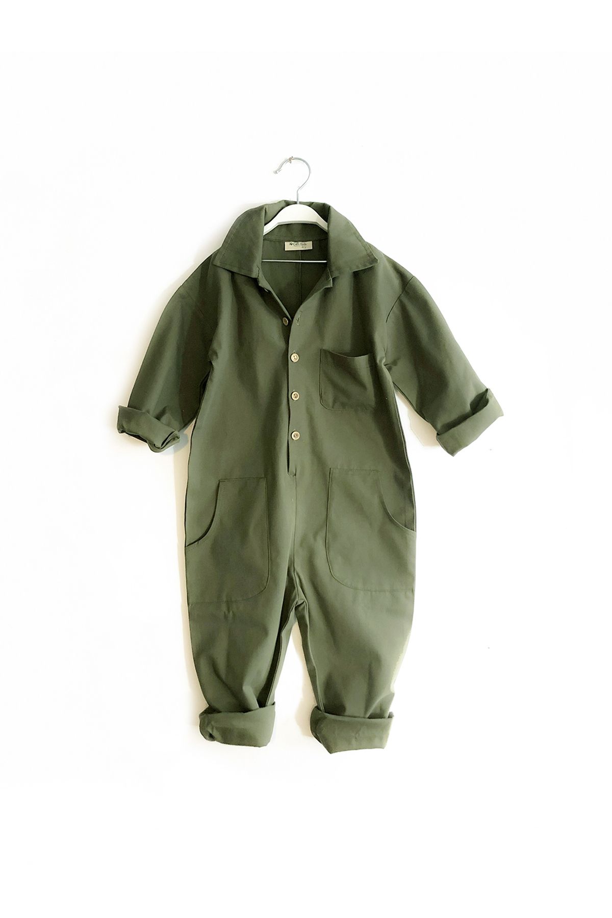 Catz Kids Khaki Seasonal Gabardine Collared Jumpsuit Trendyol
