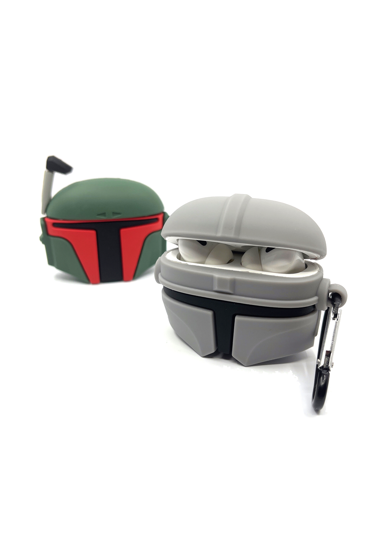AirPods Pro 1/2. Nesil Uyumlu Yıldız Savaşları Gri Mandalorian Boba Fett Tasarımlı Kılıf