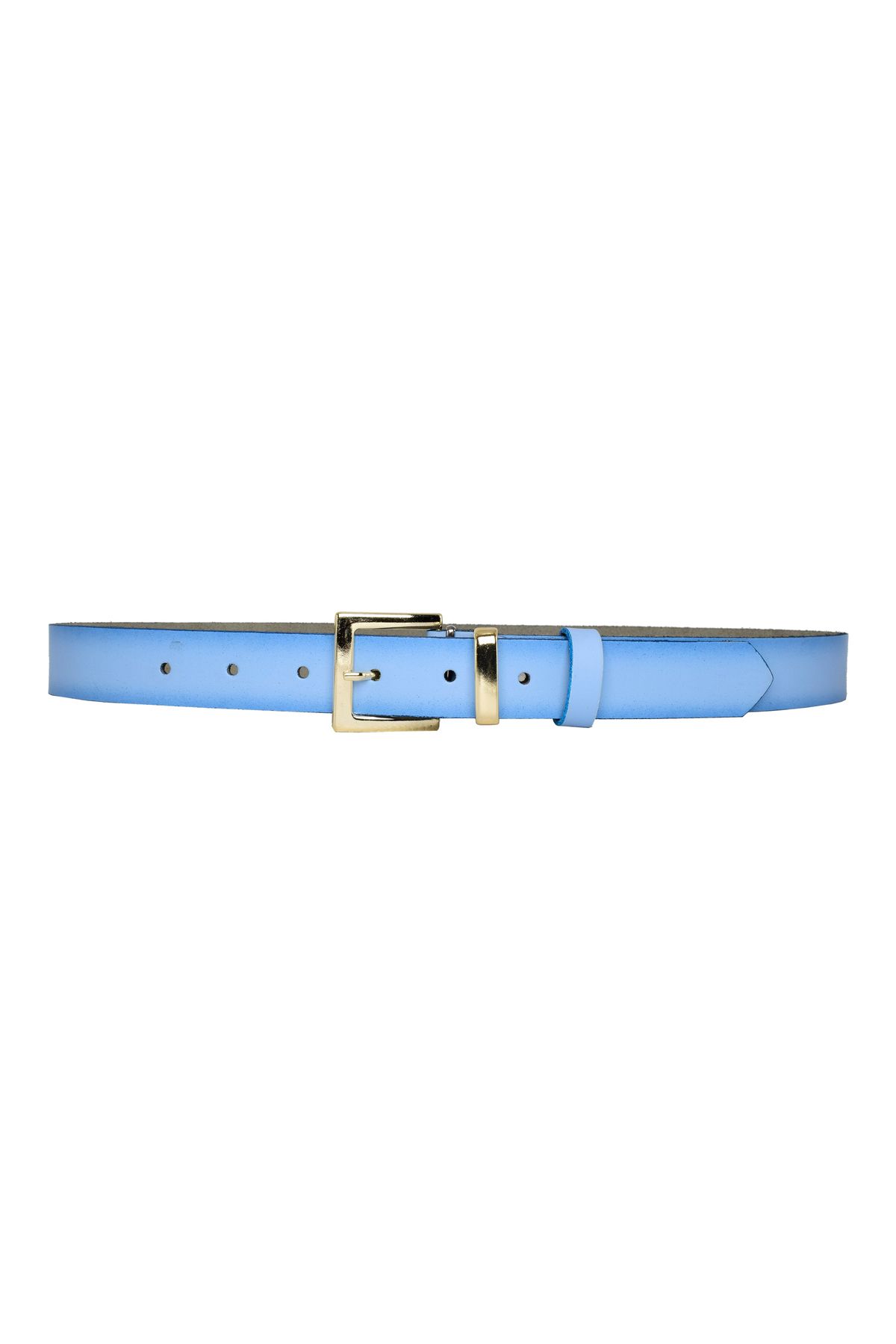 GoDeri-100% Genuine Leather, Gold Set Buckle 3 Cm Turquoise Women's Belt; Dress, Trouser Belt = 3cm-kdn-47 6