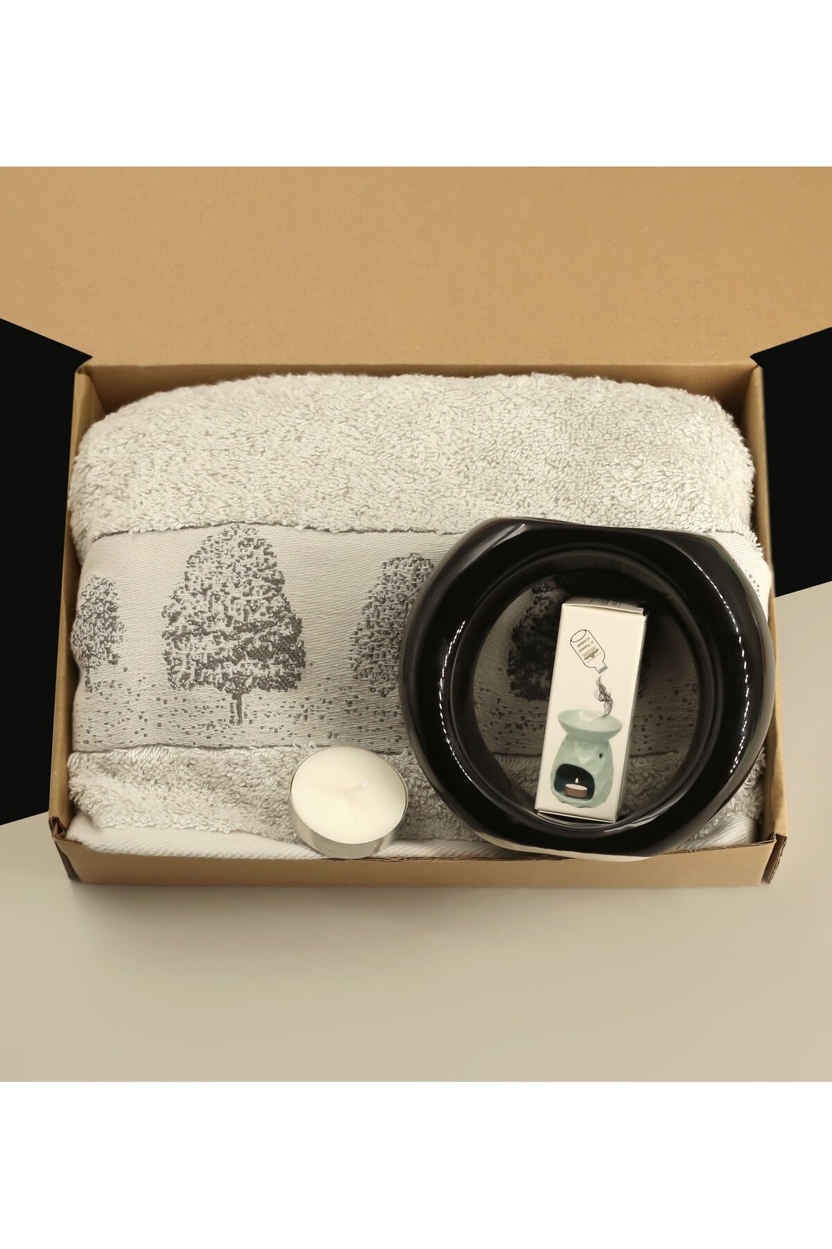 Special Ring Censer & Censer Scent & Pupilla Bamboo Towel Gift Set for Mother's Day