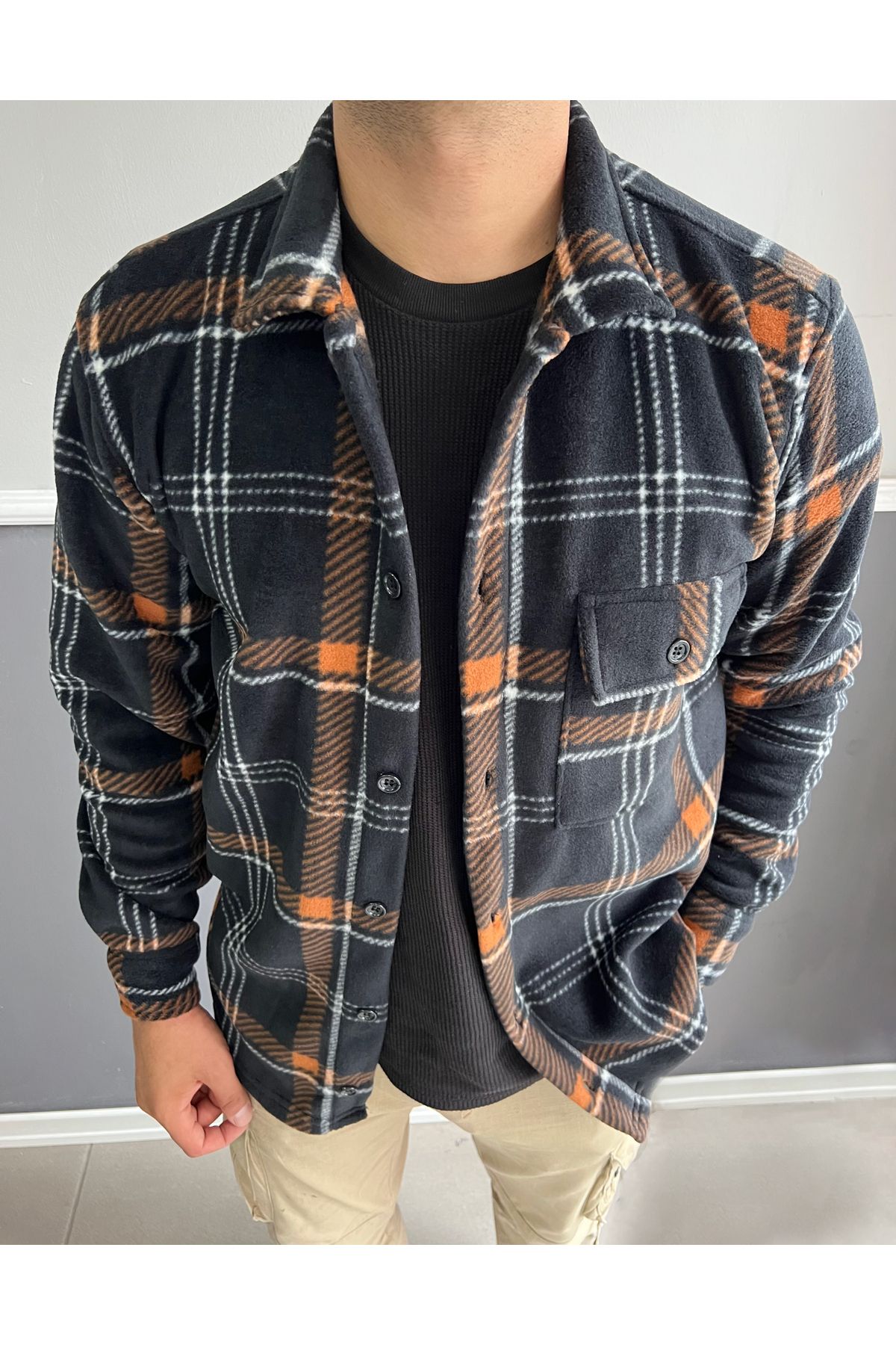 Thick fleece shirt store