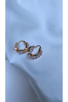 Accessories Kalpli Model Halka Gold Renk Çelik Küpe