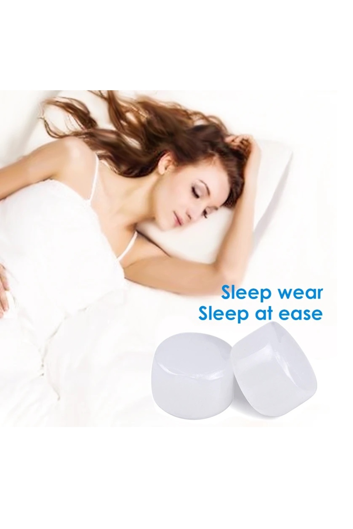 Bakio %100 Silikon Uyku ve Horlama Gürültü Kesici Kulak Tıkacı 2'li