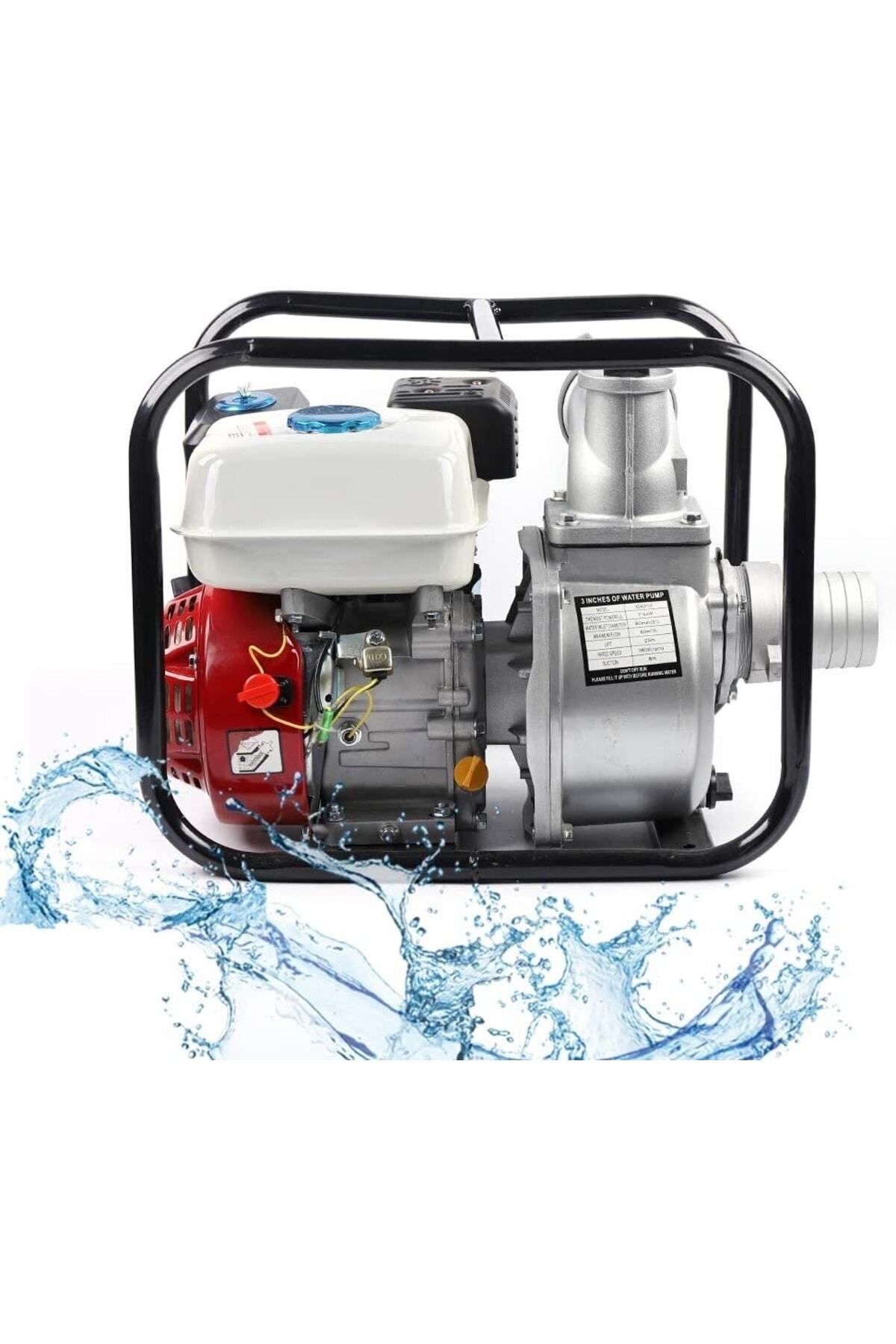 STAXX POWER Stx30p 3 Parmak Metal Çift Çarklı Sistem Benzinli Su Pompası Motopump 7.5hp Güçlü Motor 8mt Emiş