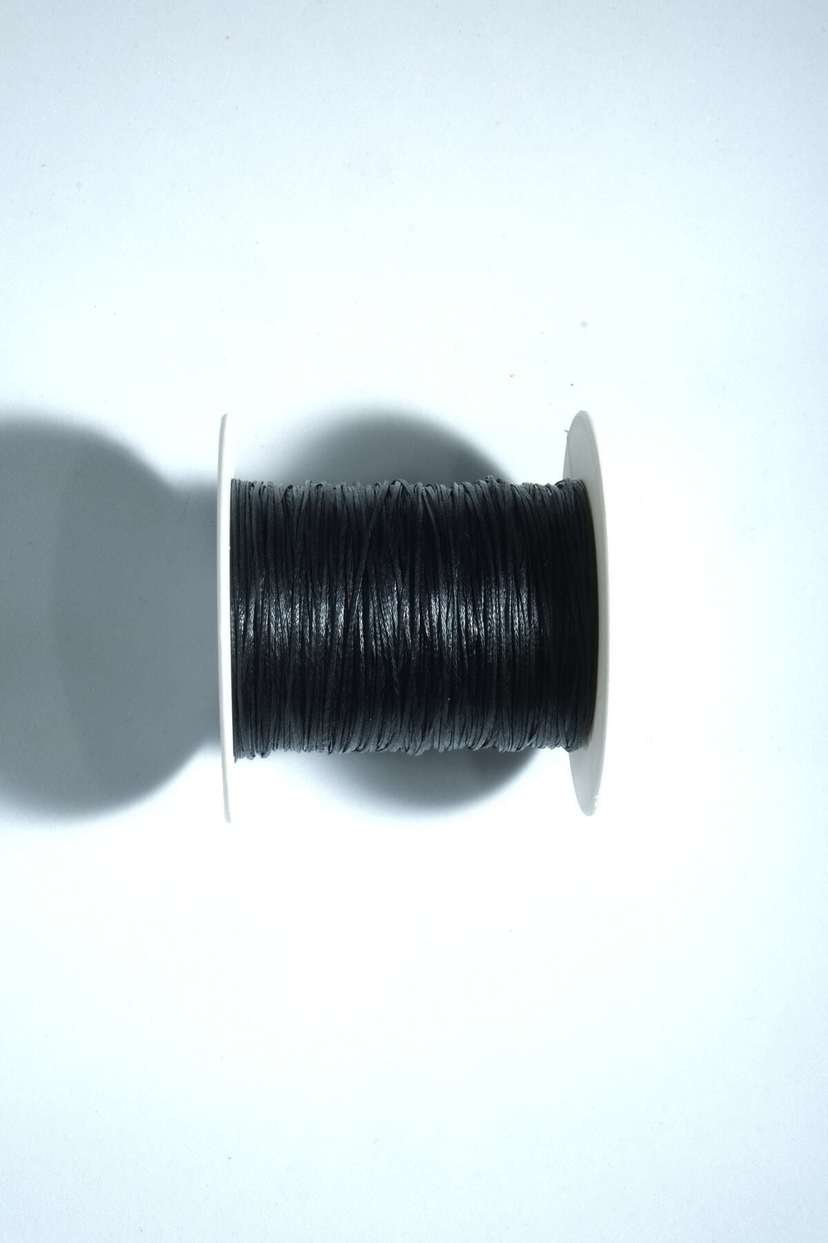 Siyah 0.6 Mm 100 Metre Mumlu Ip Saraç Deri Dikiş Ipi Kolye Takı Tasarım Ipi Bileklik Ipi