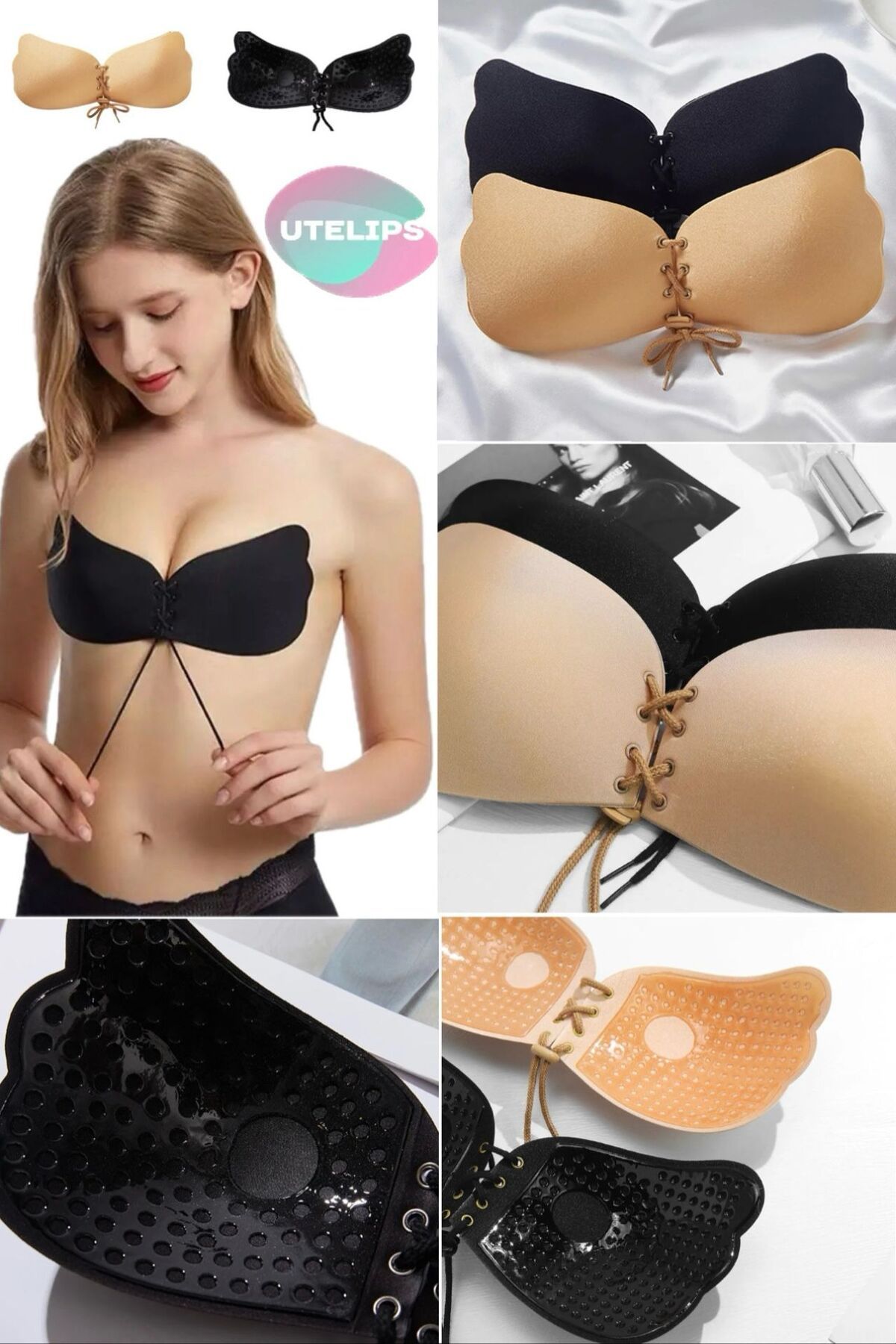 Sexywg Kadınlar Lady şeffaf Silikon Yapışkanlı Sütyen Sopa Jel Push Up  Straplez Yapışkanlı Sütyen Görünmez Göğüs Büstü Kapak Bralette Satılık! >  Kadın yakınları ~