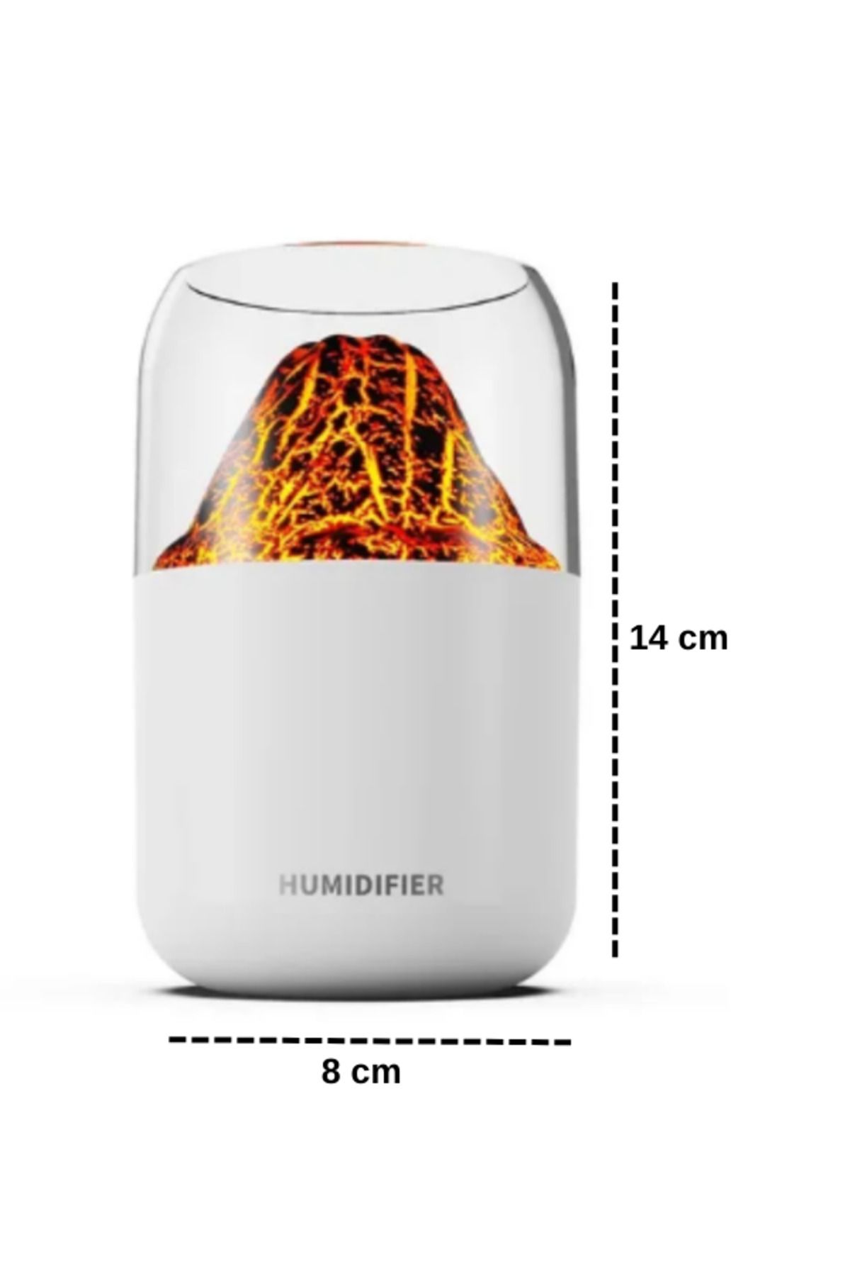 Teknoloji Gelsin Hava Nemlendirici Volkanik Tasarım 300 ml Humidifier Ultrasonik Sessiz Buhar Makinesi Aroma Difüzörü