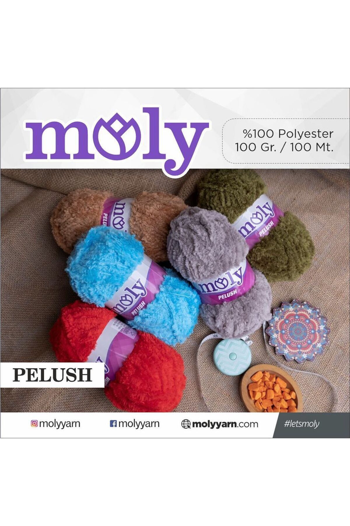 Moly-Plush Feather Knitting Yarn 100gr (071) 2