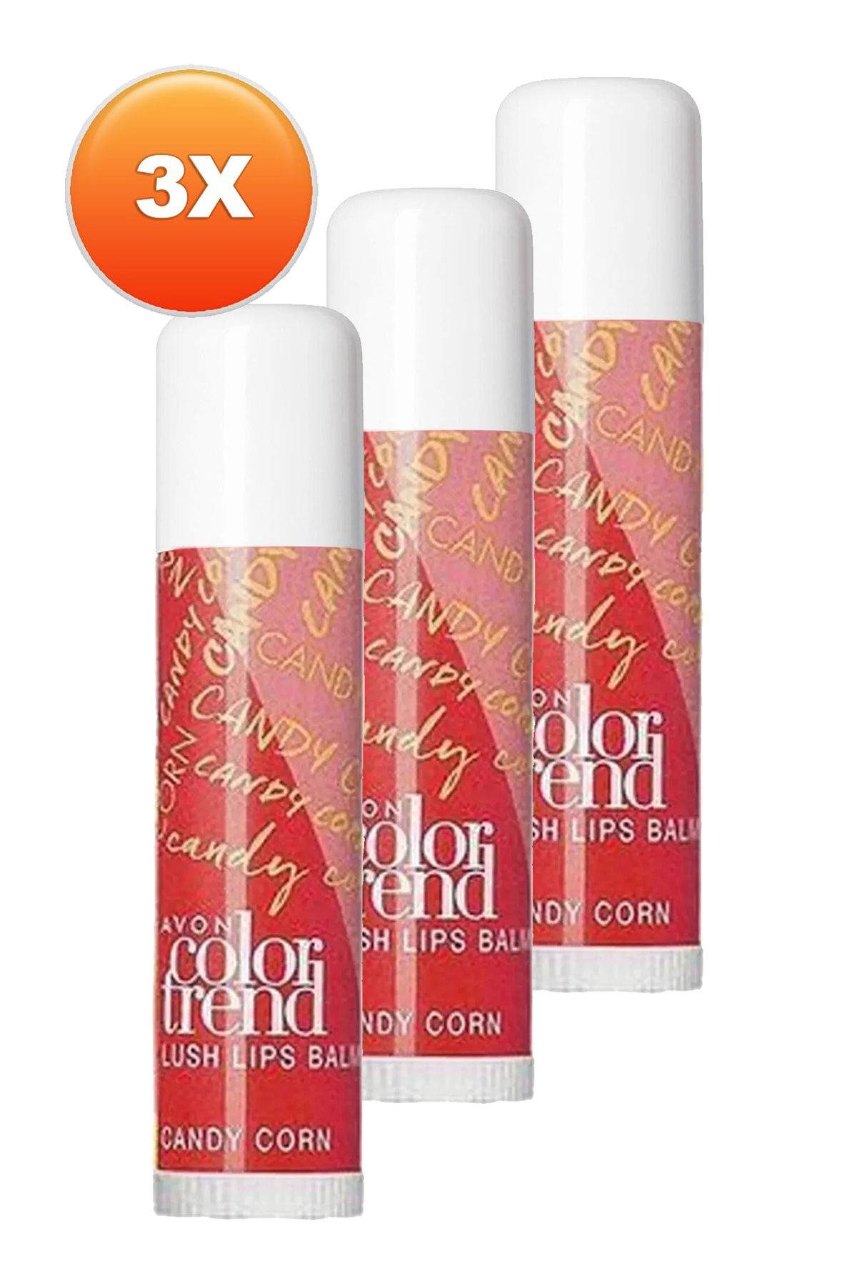 بالم لب رنگ ترند شاداب Spf15 - ست سه گانه Candy Corn Avon