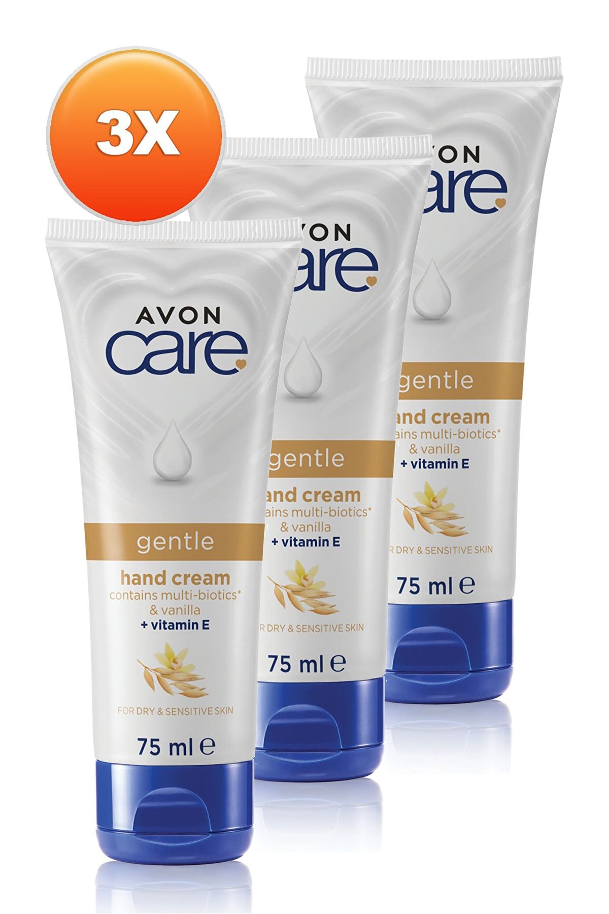کرم دست مراقبت با وانیل و ویتامین E برای پوست های خشک 75 میلی لیتر. مجموعه سه تایی Avon