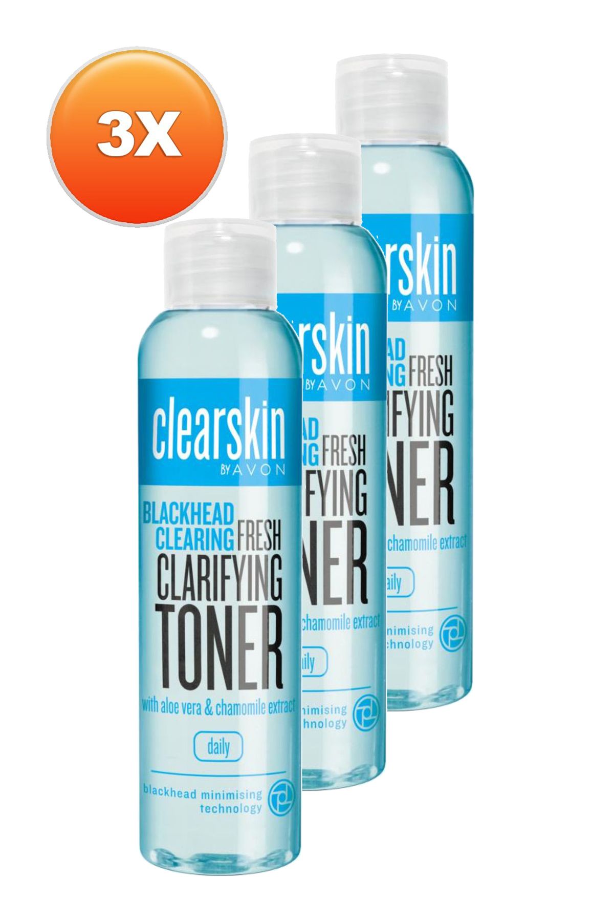 Clearskin Tonic برای جوش های سر سیاه 100 میلی لیتر. مجموعه سه تایی Avon
