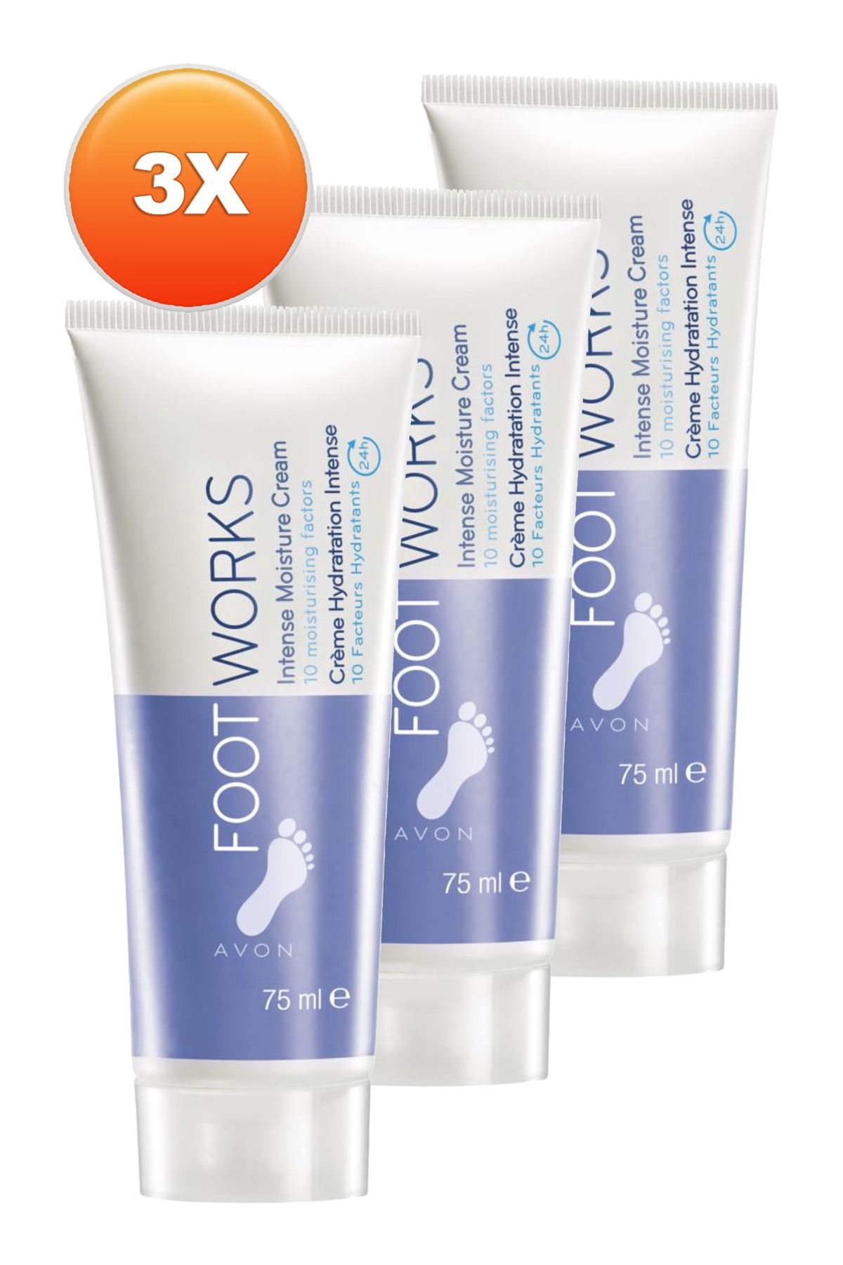 کرم مرطوب کننده قوی پا Foot Works 75 میلی لیتر. مجموعه سه تایی Avon