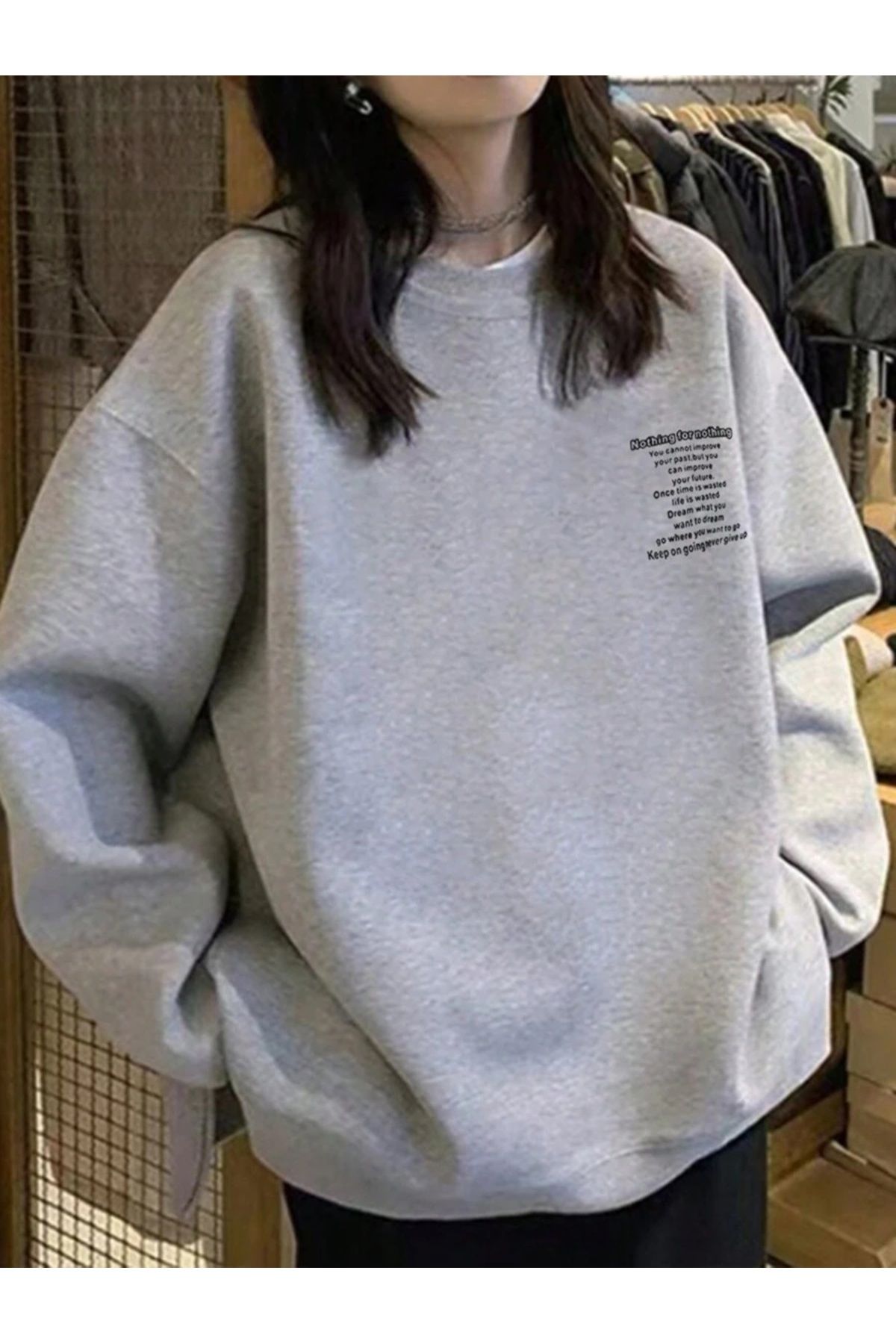 unitsex nothing for nothing oversize sweatshir