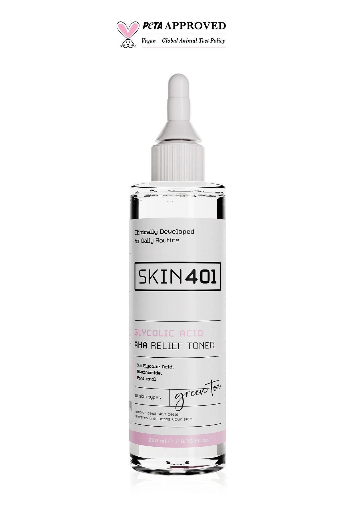 5% گلیکولیک اسید اثر روشن کننده و تونیک ضد لک 200 میلی لیتر Skin401