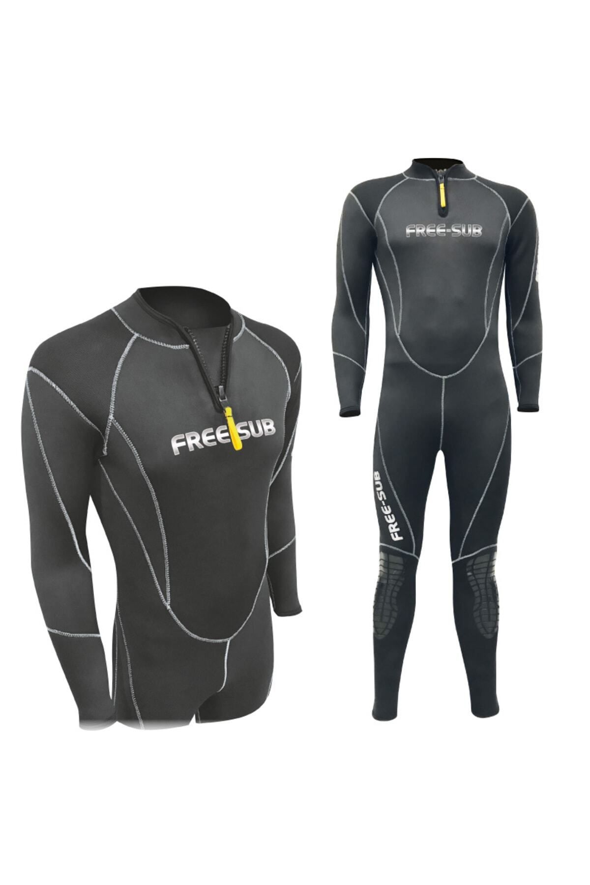 وت سوت (لباس غواصی) مشکی مردانه Free Sub Typhoon 3 میلی متر Surf Kano Chartting Dress WetSuit Free-Sub