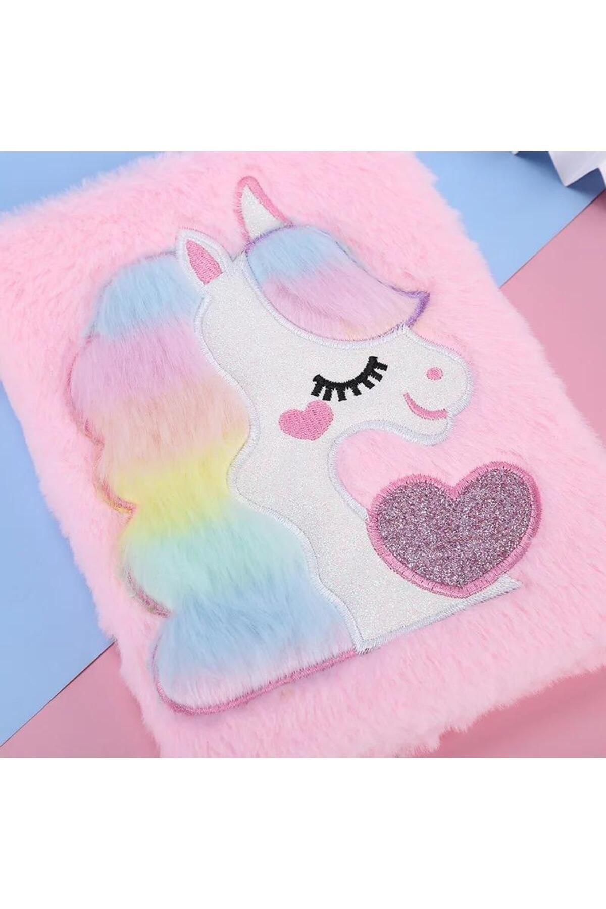 BLA GROUP-Cute Plush Unicorn Notebook, Memory Book, Memory Book, Diary 2