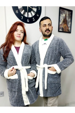 brntekstil Welsoft Peluş Kimono Unisex Sabahlık