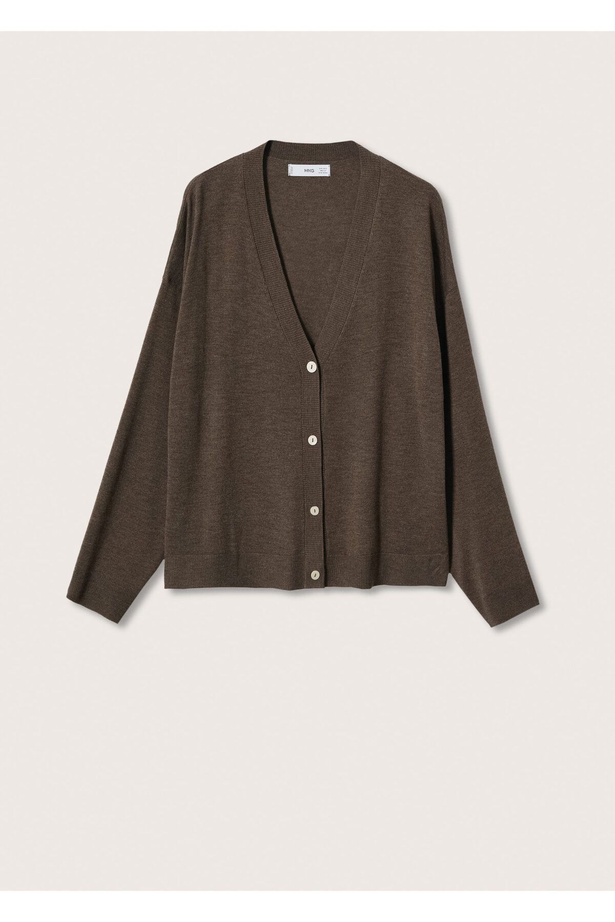 MANGO Woman-Hnědý dámský cardigan 37063834 3
