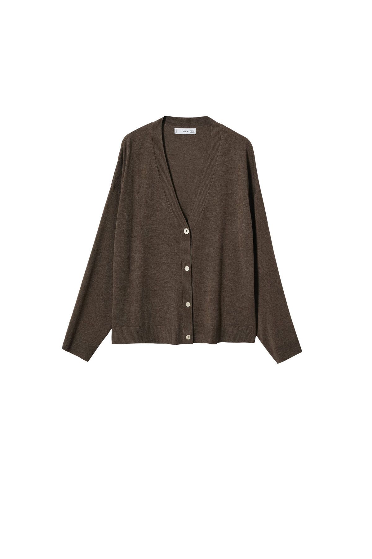 MANGO Woman-Hnědý dámský cardigan 37063834 4