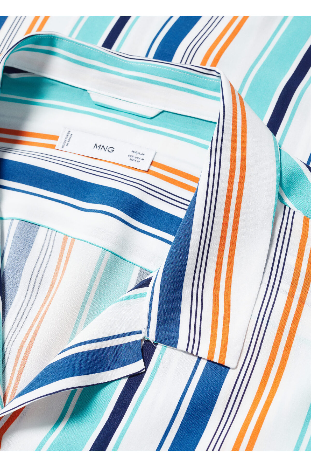 پیراهن مردانه رنگارنگ منگوMANGO Man | 47047838 اورجینال - تصویر 7