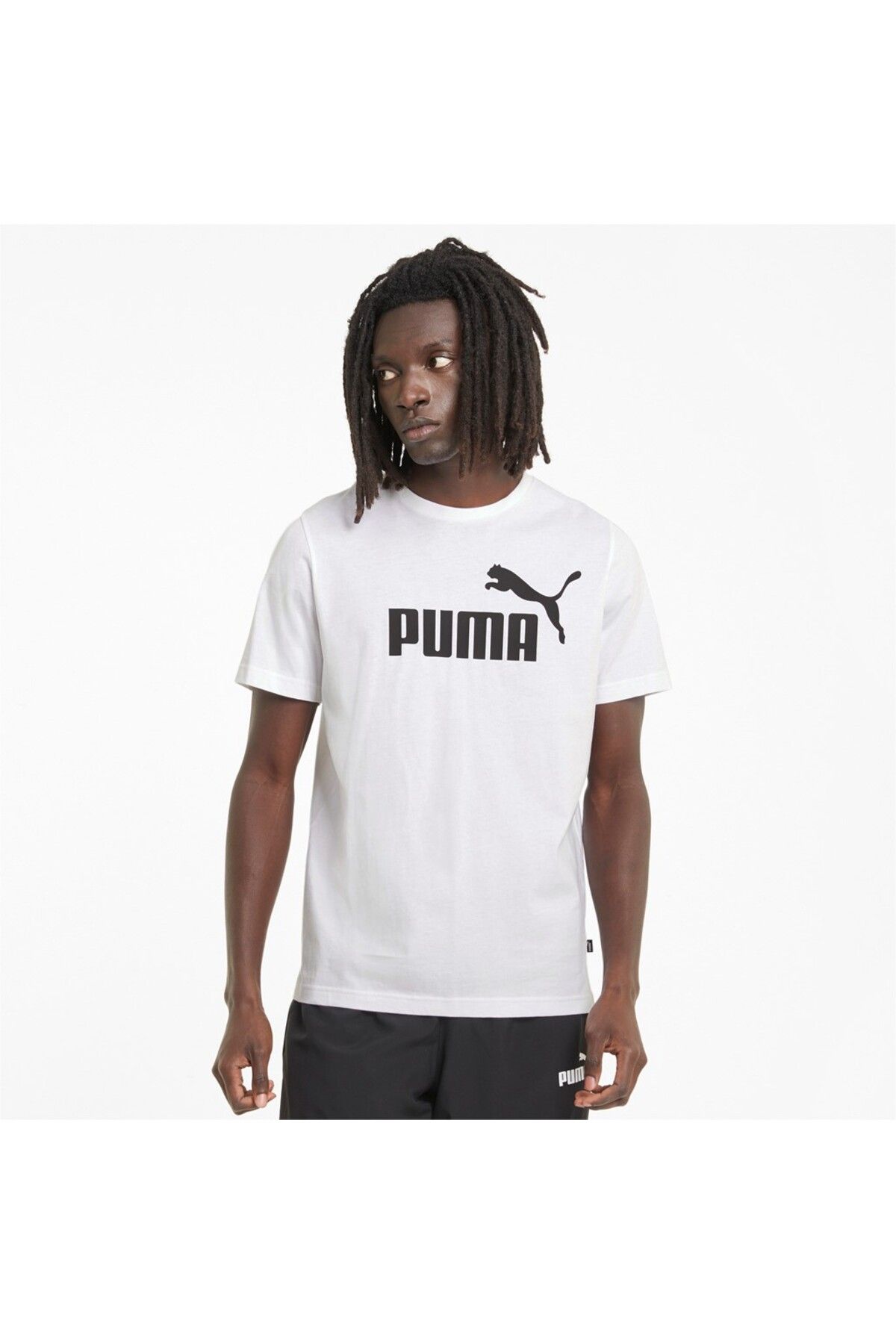 Puma Men\'s 58666602 Logo T-Shirt Tee Trendyol White - Ess