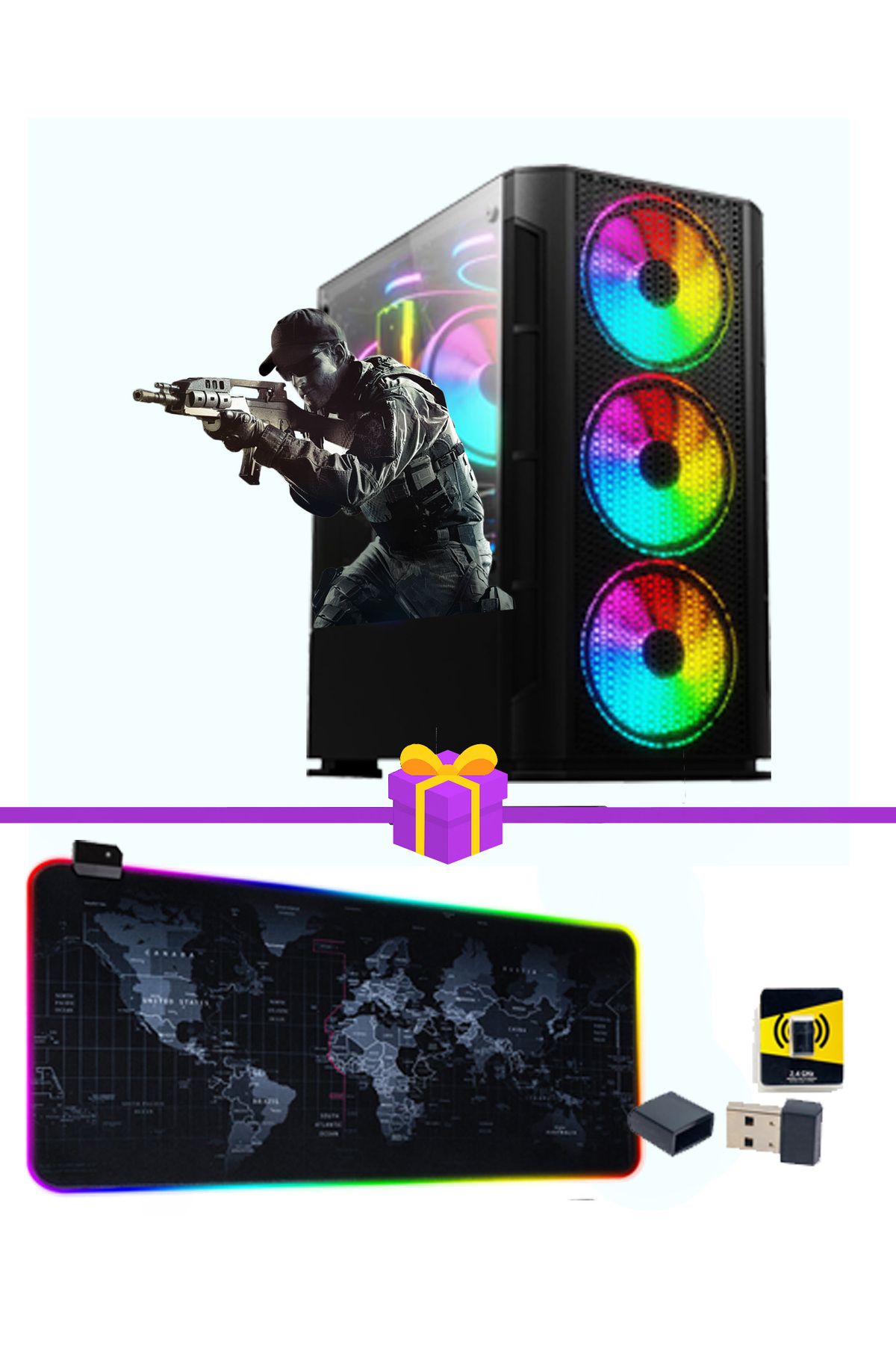 DUST X60 İ5-4570 RAM 16GB SSD 256GB HDD 500GB RX580 8GB MASAÜSTÜ OYUN BİLGİSAYARI