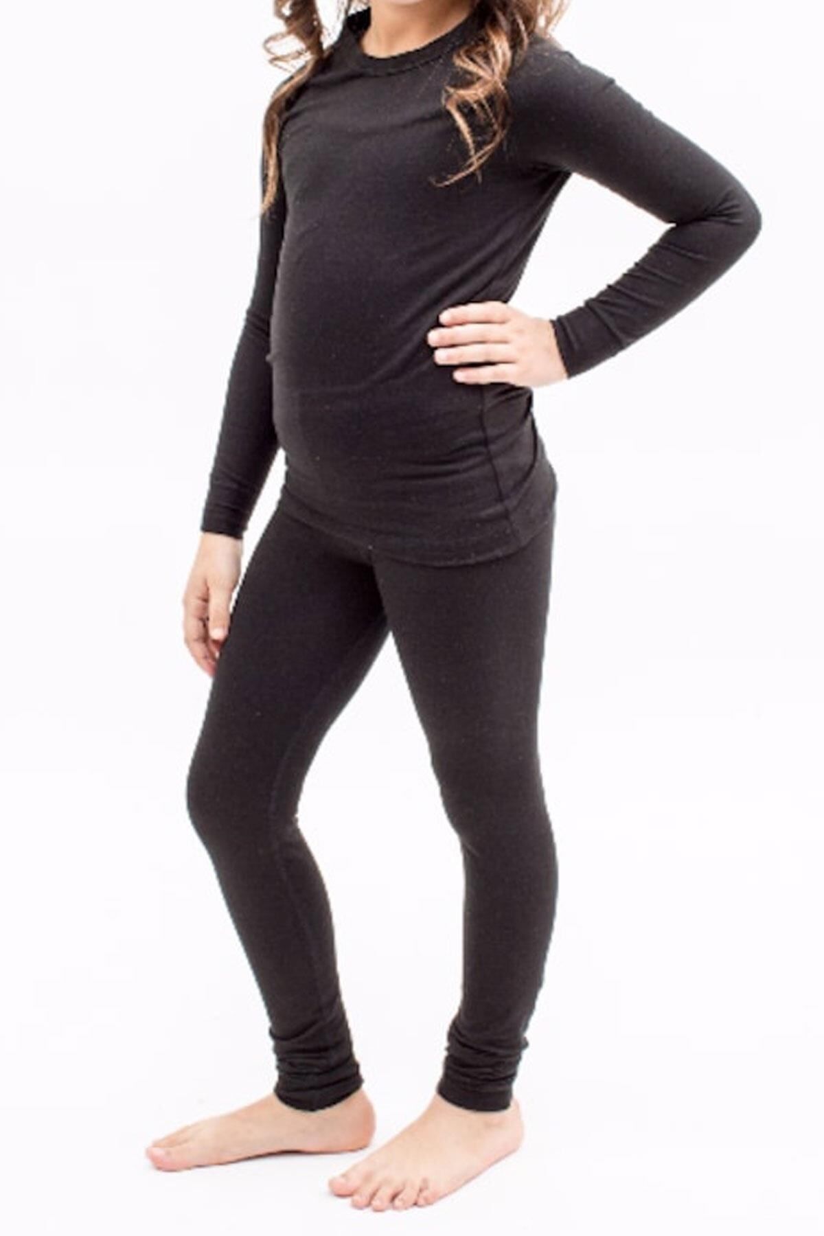 Tutku Women's Black Thermal Underwear Bottom Top Set Thermal Set - Trendyol