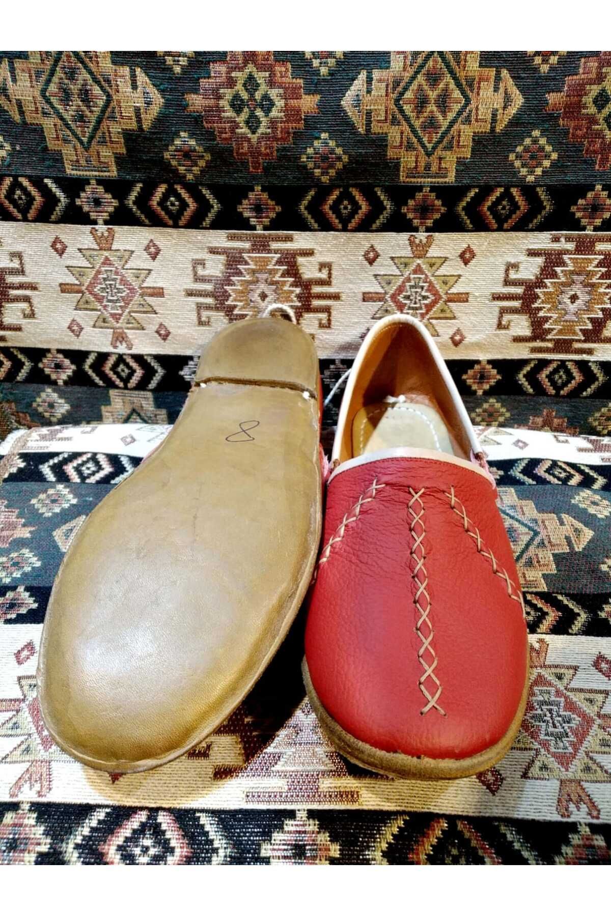 Osmanlı Yemeni Dünyası-Yemeni (Sandal), Avare Model, Ottoman Yemeni World, Red Color 4