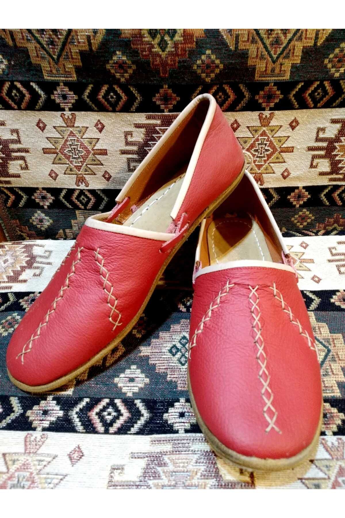 Osmanlı Yemeni Dünyası-Yemeni (Sandal), Avare Model, Ottoman Yemeni World, Red Color 2