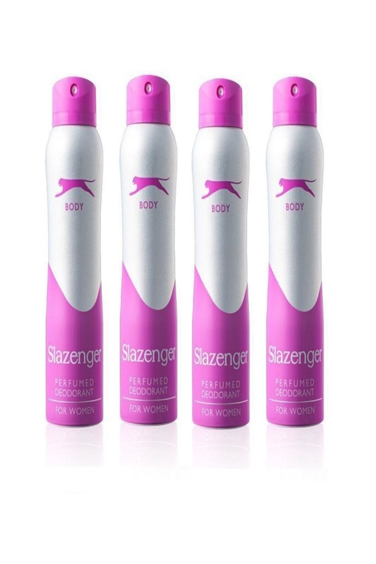دئودورانت صورتی زنانه 150 میلی لیتری بسته 4 عددی Slazenger