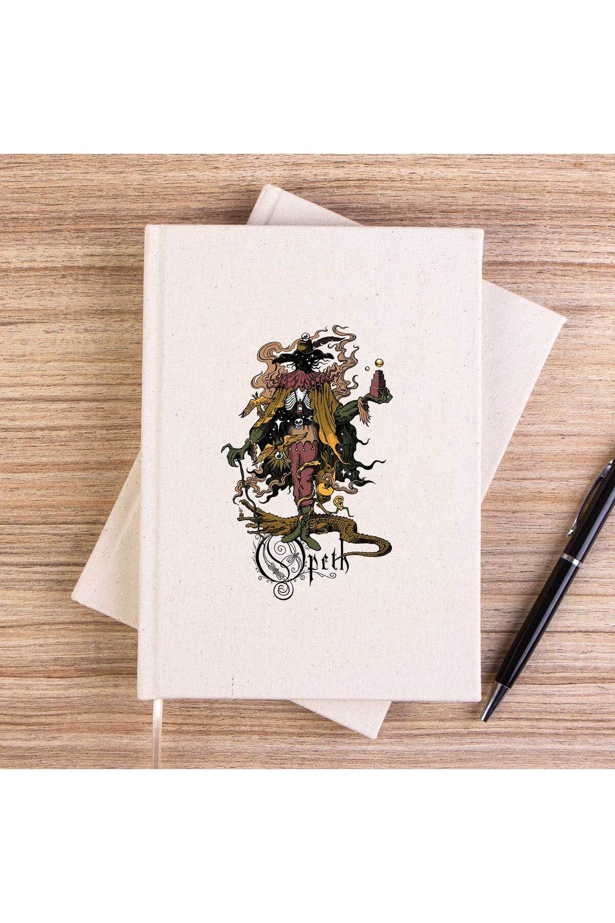Z zepplin-Opeth Sketch Unlined Canvas Notebook 1