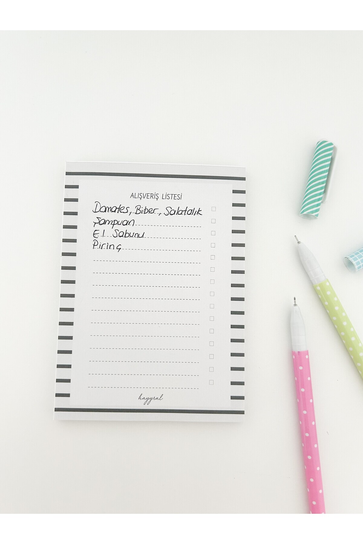 HAYYRAL Buzdolabı Magnetli Alışveriş Listesi Not Defteri
