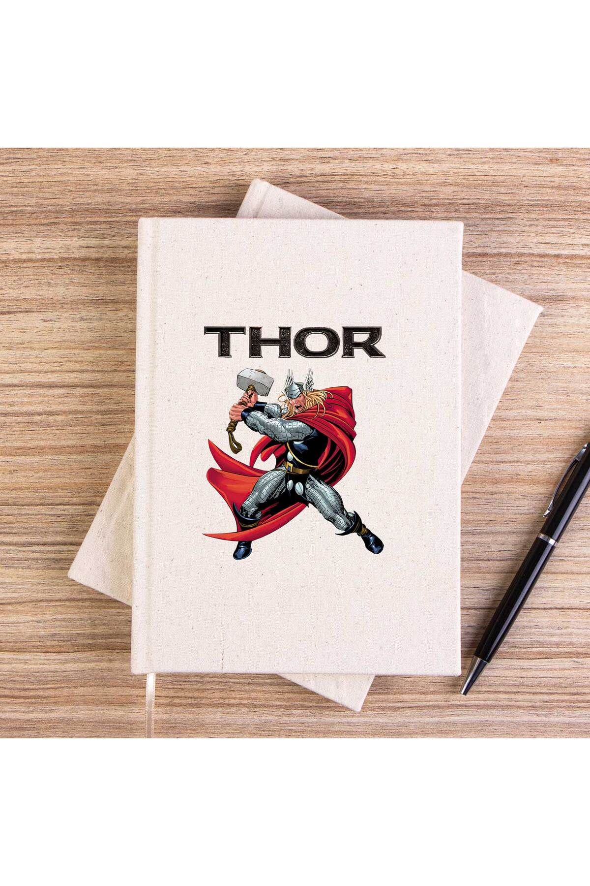 Z zepplin-دفتر ملاحظات قماشي غير مبطن بتصميم الرسوم المتحركة Thor Character 1