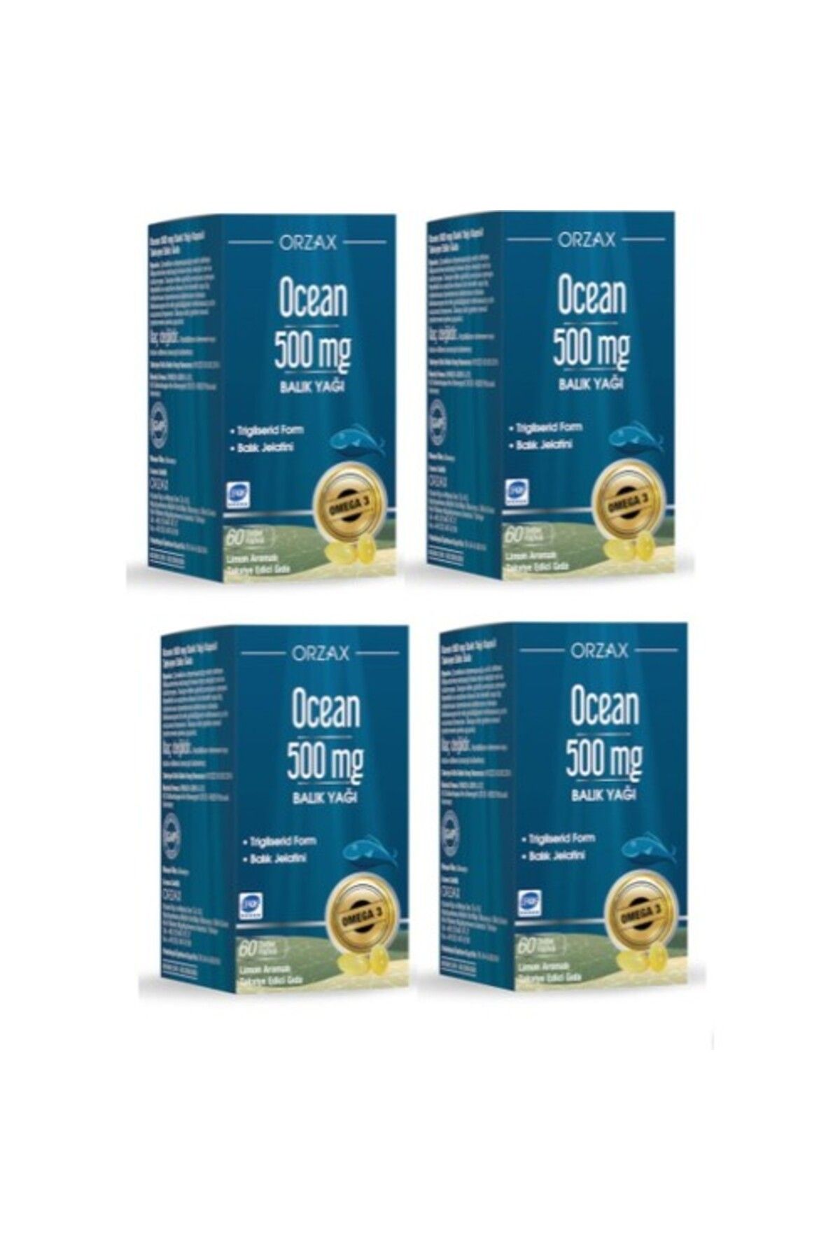 Рыбий жир Ocean Omega 3 500 мг 60 капсул 4 шт. HBCV0000493ST7