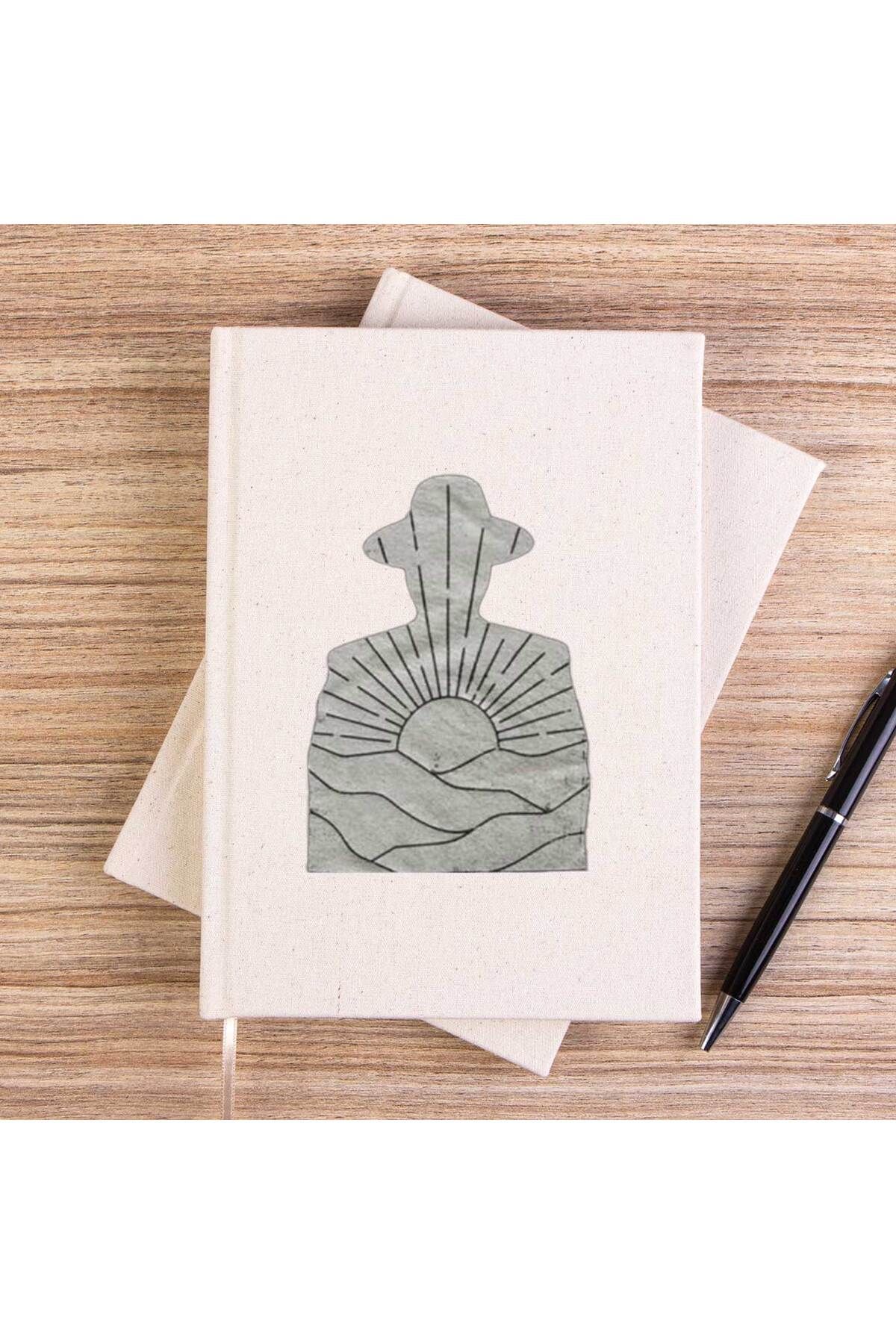 Z zepplin-Cabinet Of Curiosities Silhouette Unlined Canvas Notebook 1
