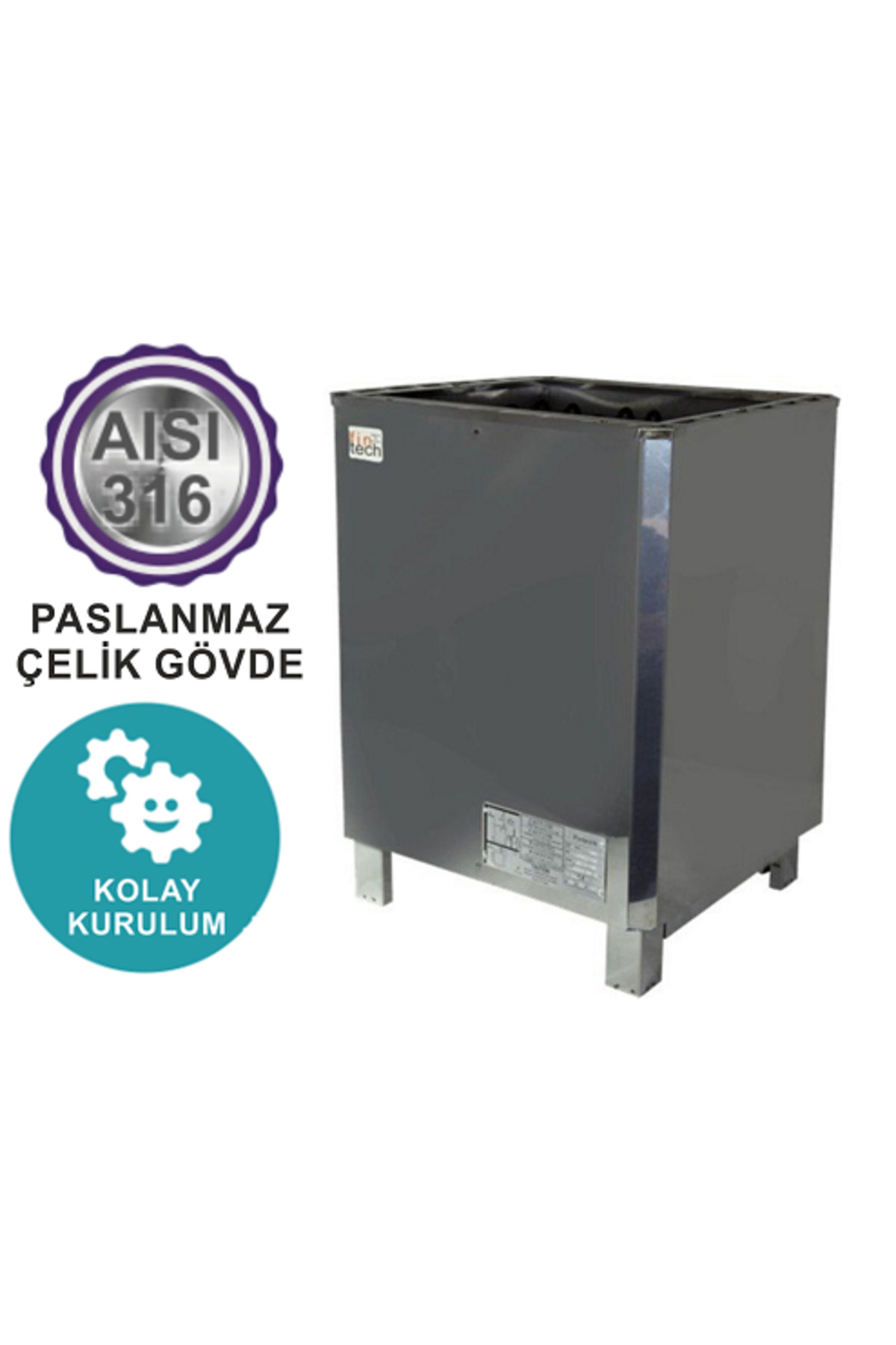 Dıştan Kumandalı Sauna Sobası SAW Model 27kW 29-47m3 (60kg taş kapasitesi)-ToptancıyızBiz 2
