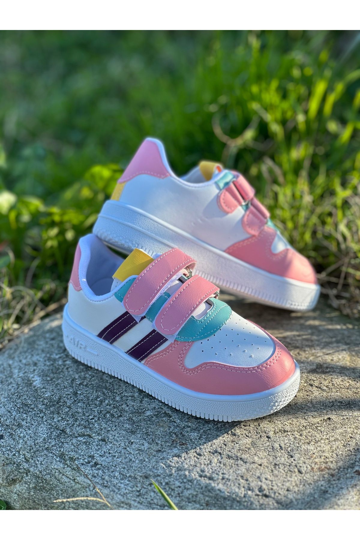 Nstil Daily Unisex Children s Sneaker with Lace up and Velcro