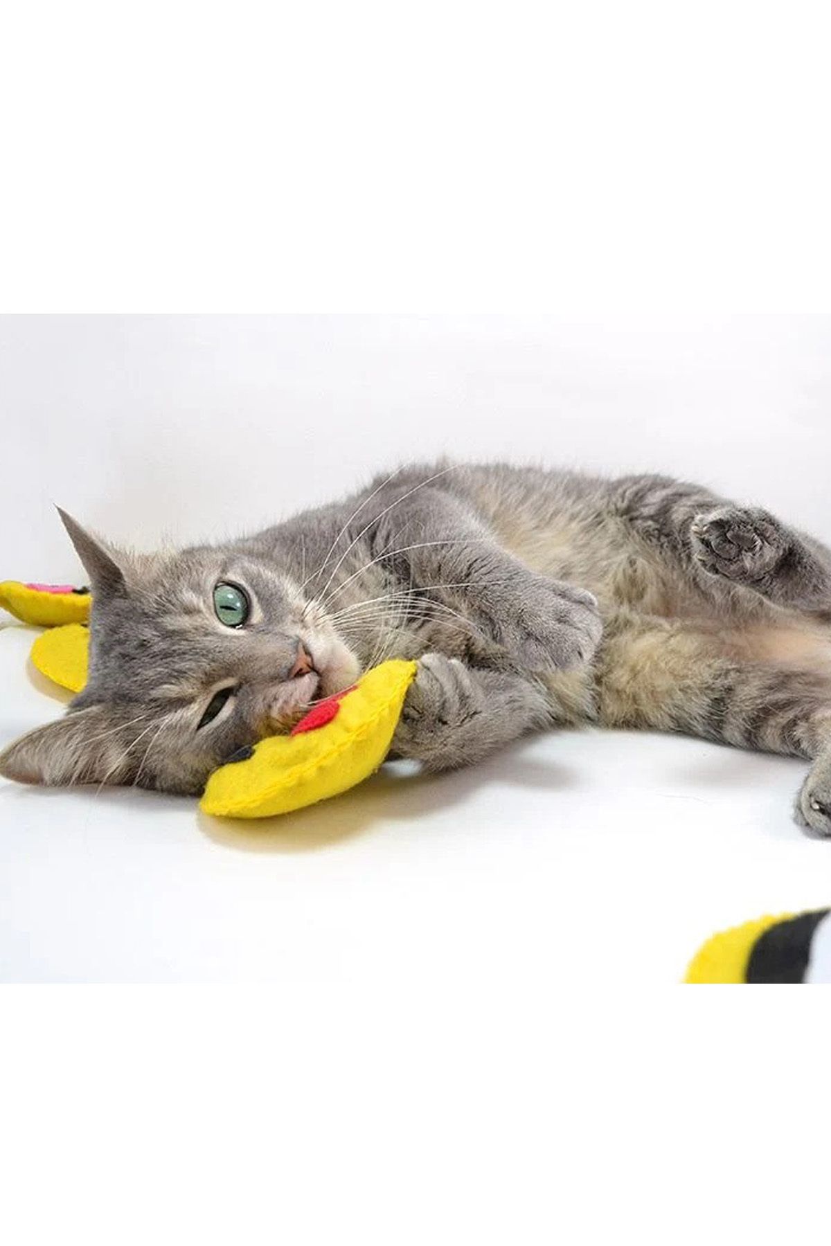 İnşirah Concept-Cat Toy with Cat Mint and Catnip Yellow Emoji Cute Game of Cats Cat Play 7