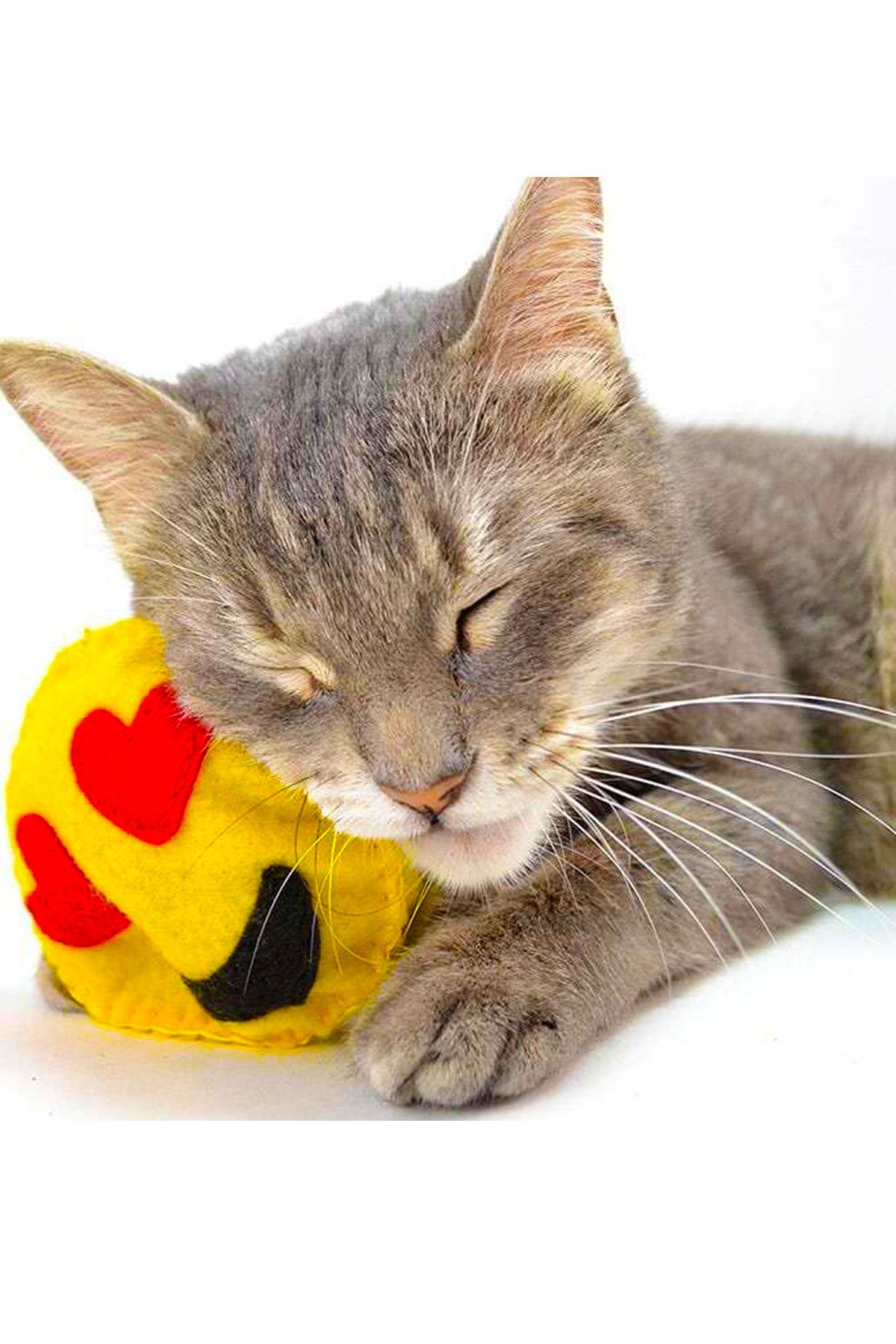 İnşirah Concept-Cat Toy with Cat Mint and Catnip Yellow Emoji Cute Game of Cats Cat Play 5