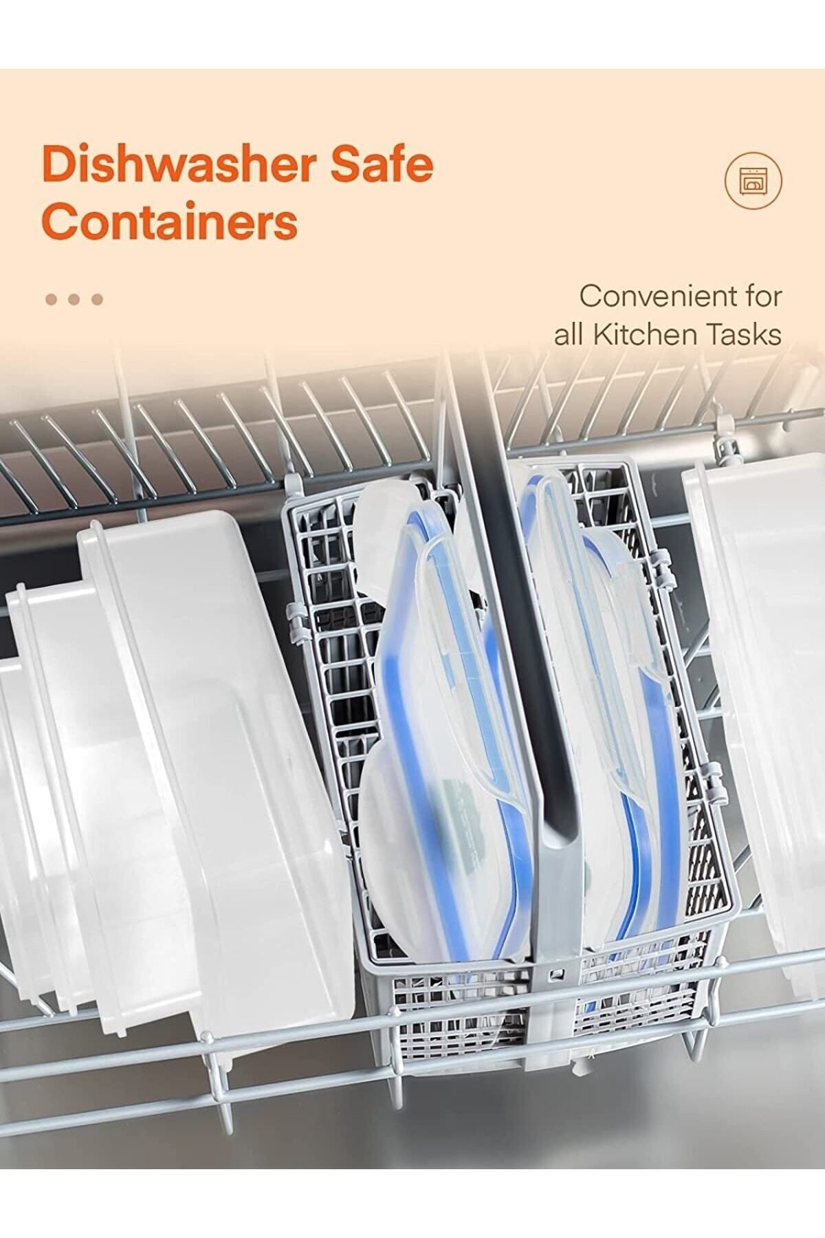 Melkan Home-8 Pieces Storage Container Set with Lids & Leak-Proof Storage Container & Airtight Containers & Supply Containers 5
