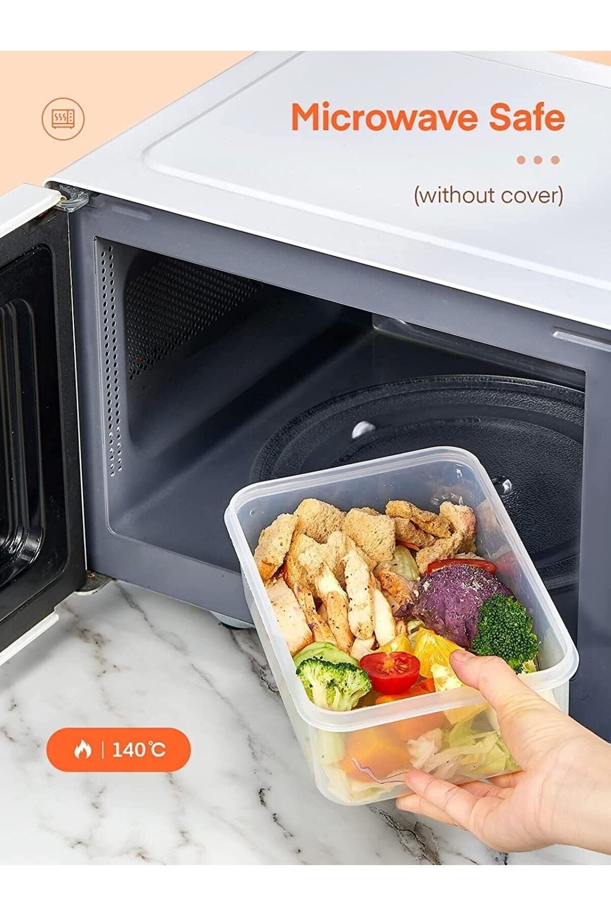 Melkan Home-8 Pieces Storage Container Set with Lids & Leak-Proof Storage Container & Airtight Containers & Supply Containers 4