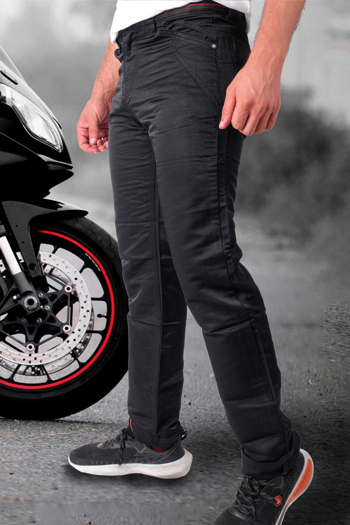 KonforA Kataer Regular K l k Su Gecirmez Motorcu Kot Pantolon 9888