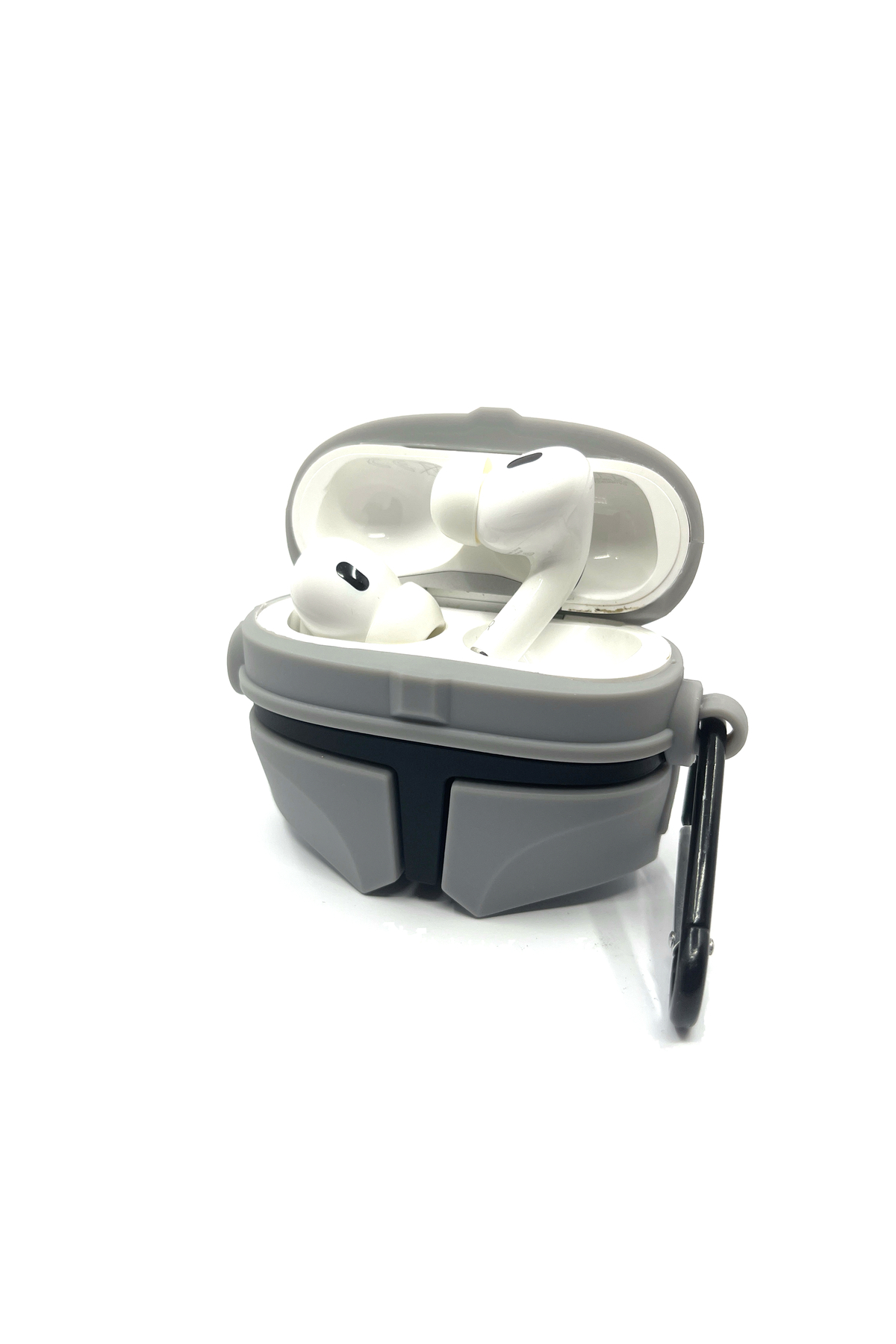 AirPods Pro 1/2. Nesil Uyumlu Yıldız Savaşları Gri Mandalorian Boba Fett Tasarımlı Kılıf 4